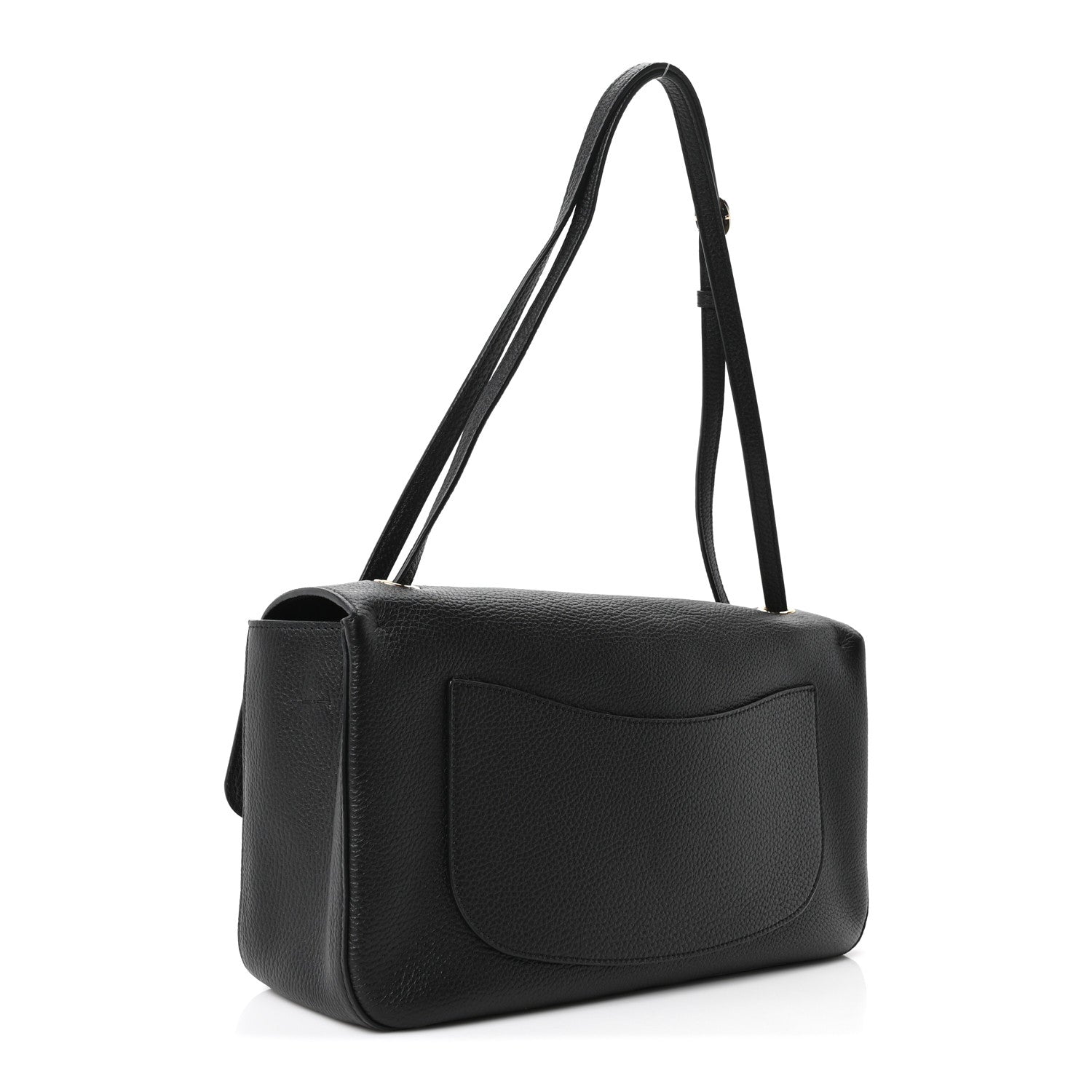Grained Calfskin Small Souplissimo Maxi Flap Black — view 3