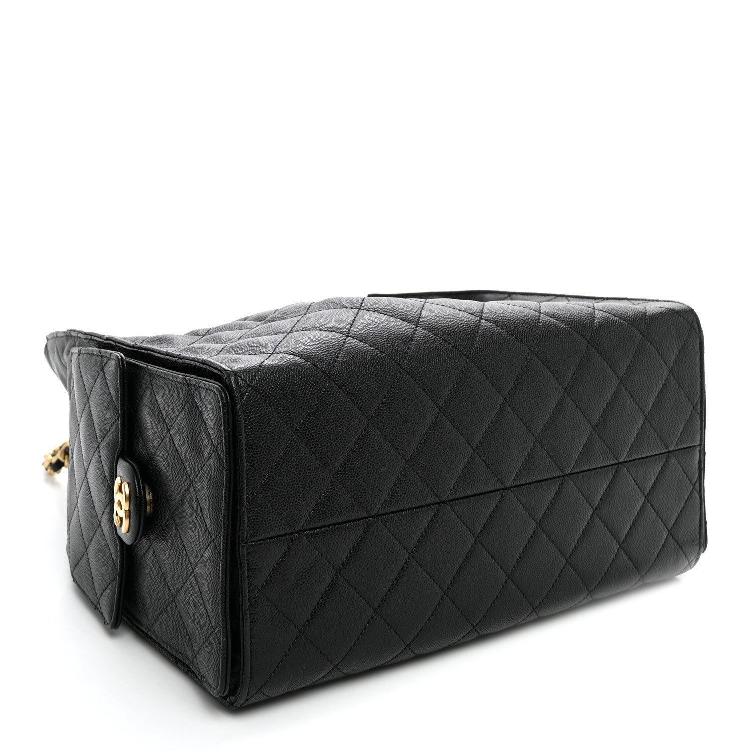 Caviar Quilted Medium Chanel 25 Handbag Black — view 4