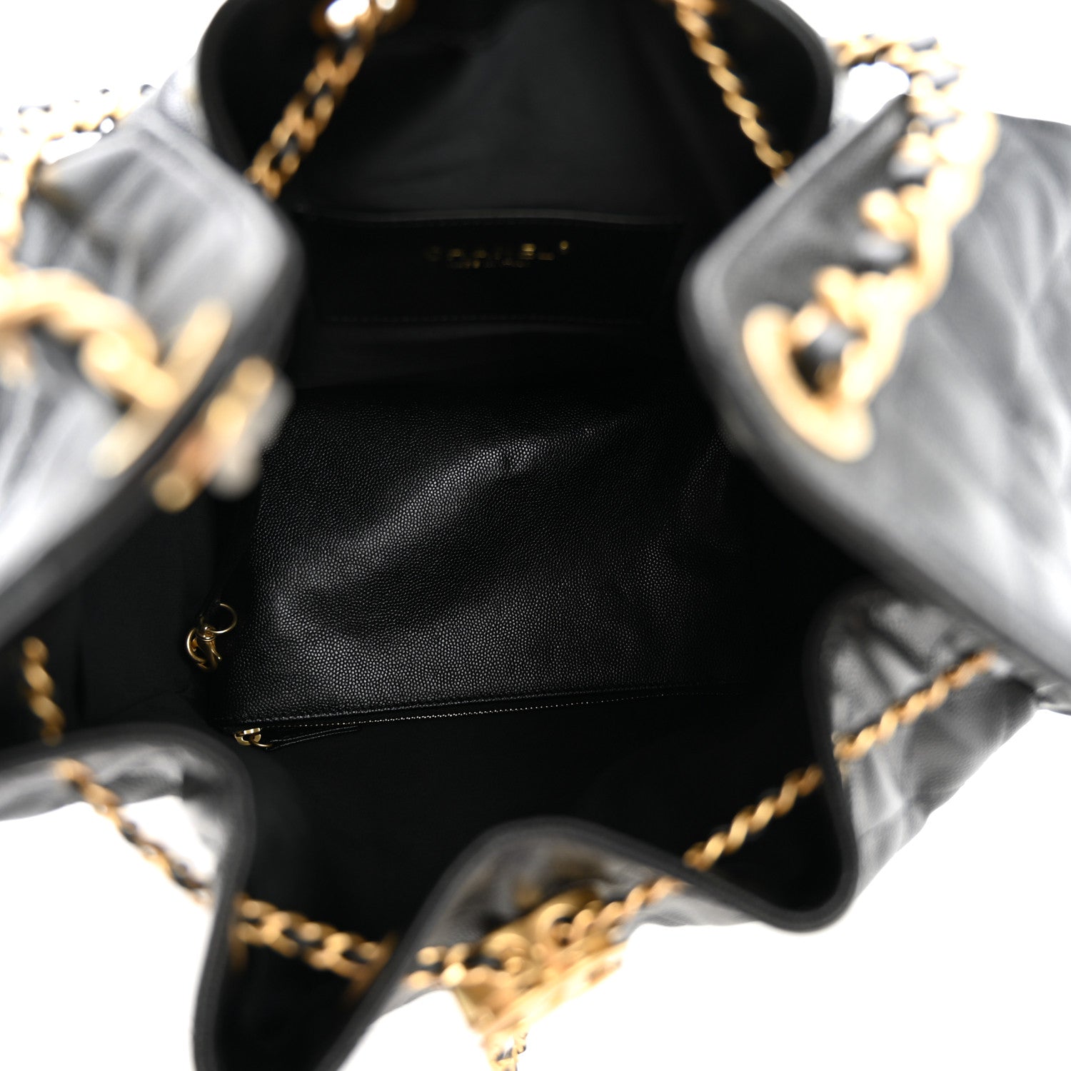 Caviar Quilted Medium Chanel 25 Handbag Black — view 5