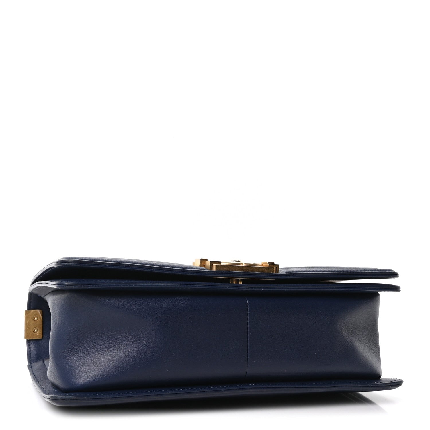 Lambskin Quilted Medium Boy Flap Dark Navy — view 4