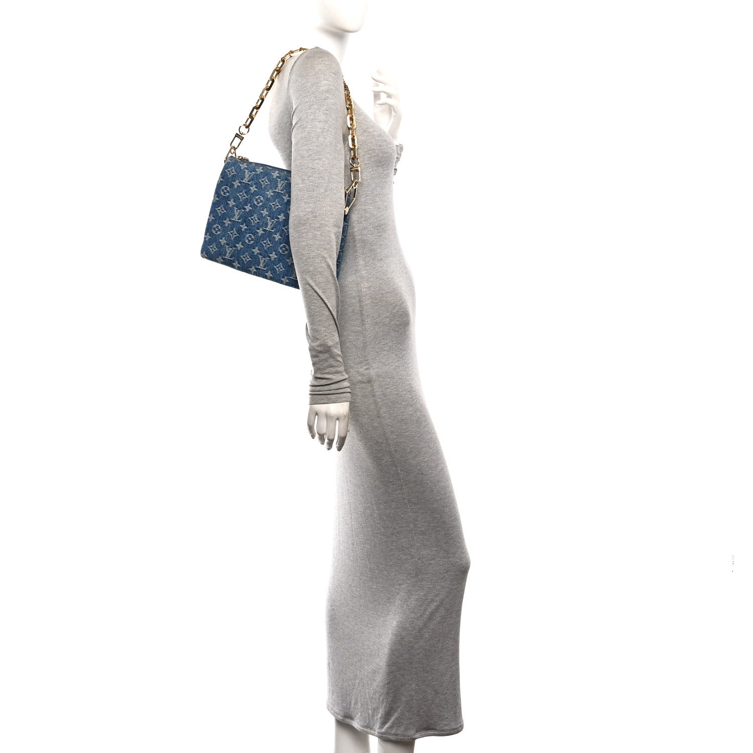 Monogram Denim Coussin PM Blue — view 2