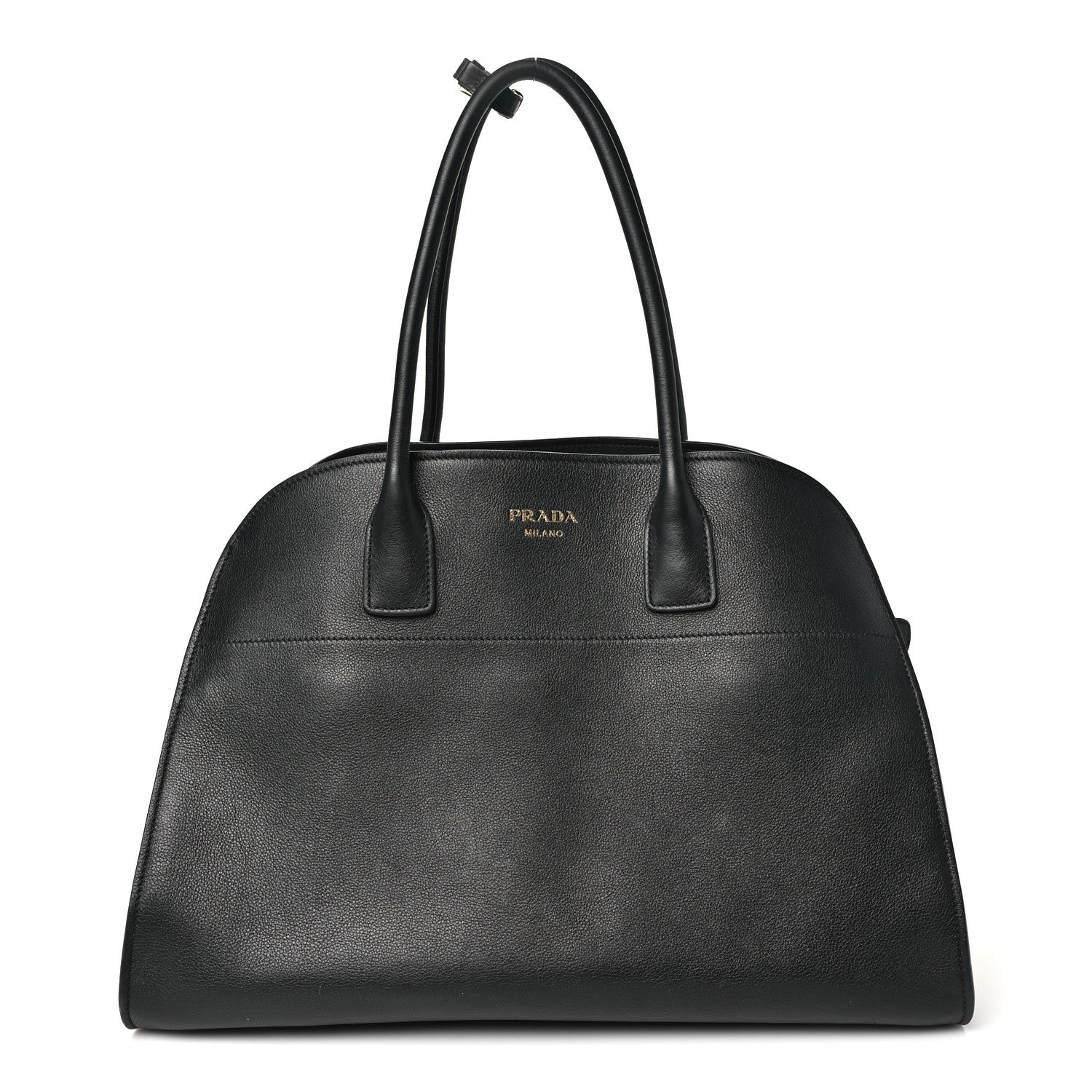 Soft Grain Calfskin Large Tote Bag Black