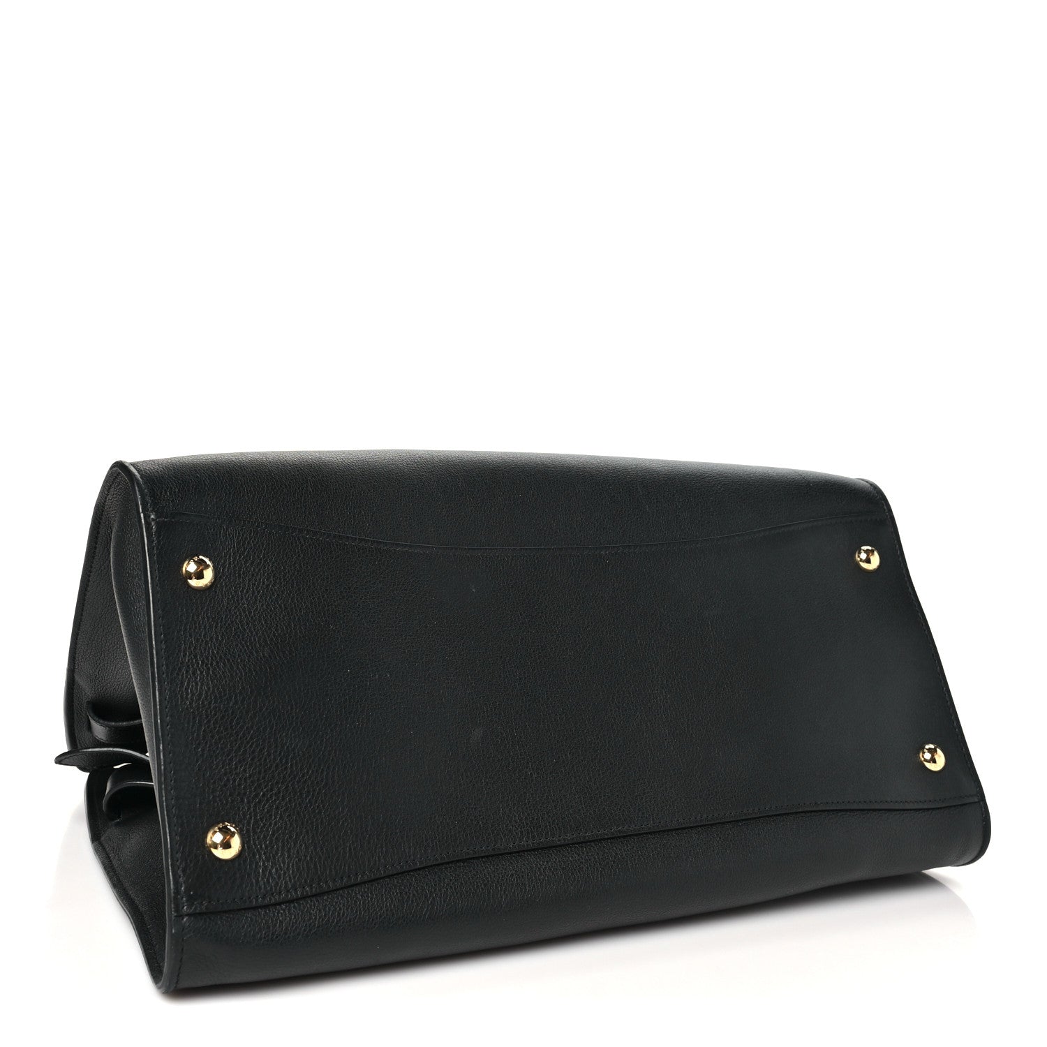 Soft Grain Calfskin Large Tote Bag Black — view 4