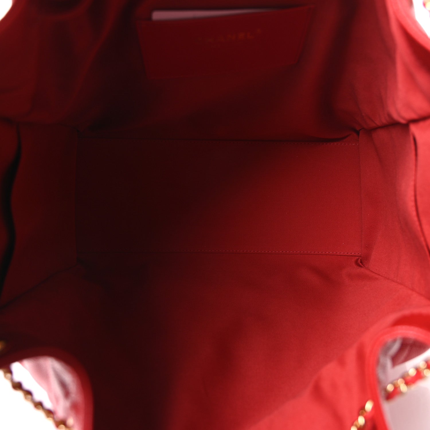 Caviar Quilted Medium Chanel 25 Handbag Red — view 5