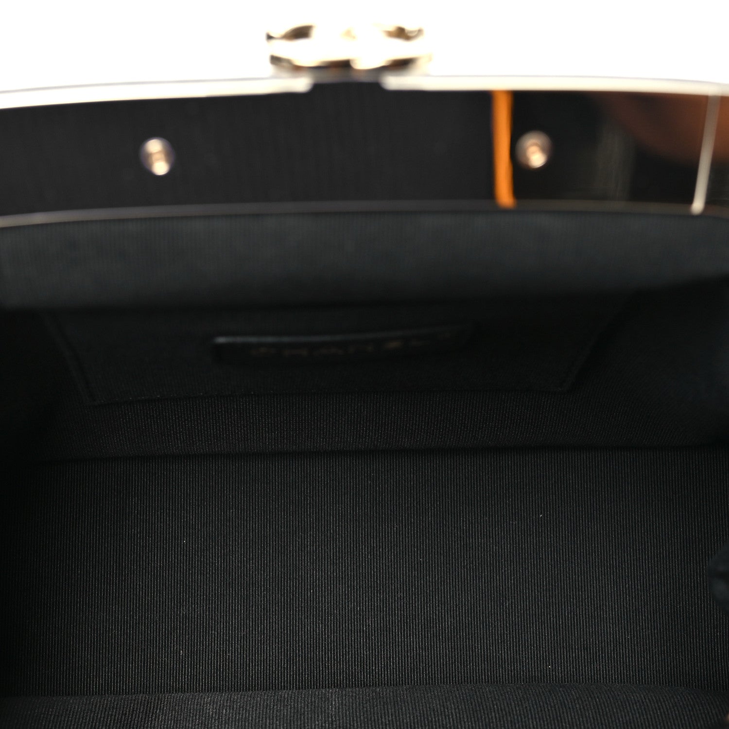 Lambskin Quilted CC Kisslock Clutch Black — view 5