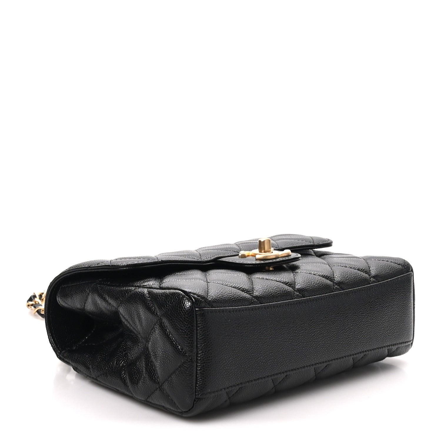 Caviar Quilted Small Coco First Flap Black — view 4