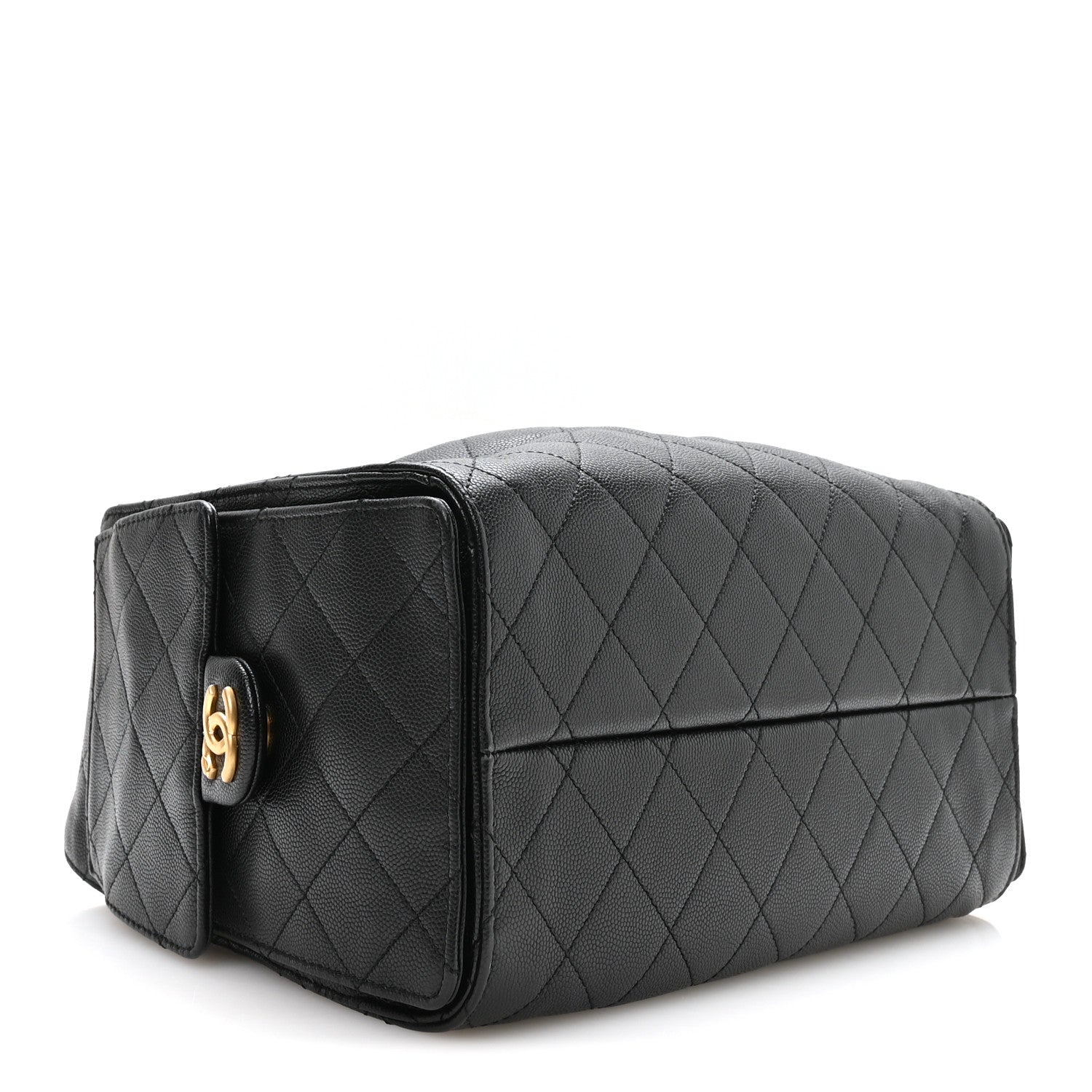 Caviar Quilted Small Chanel 25 Handbag Black — view 3