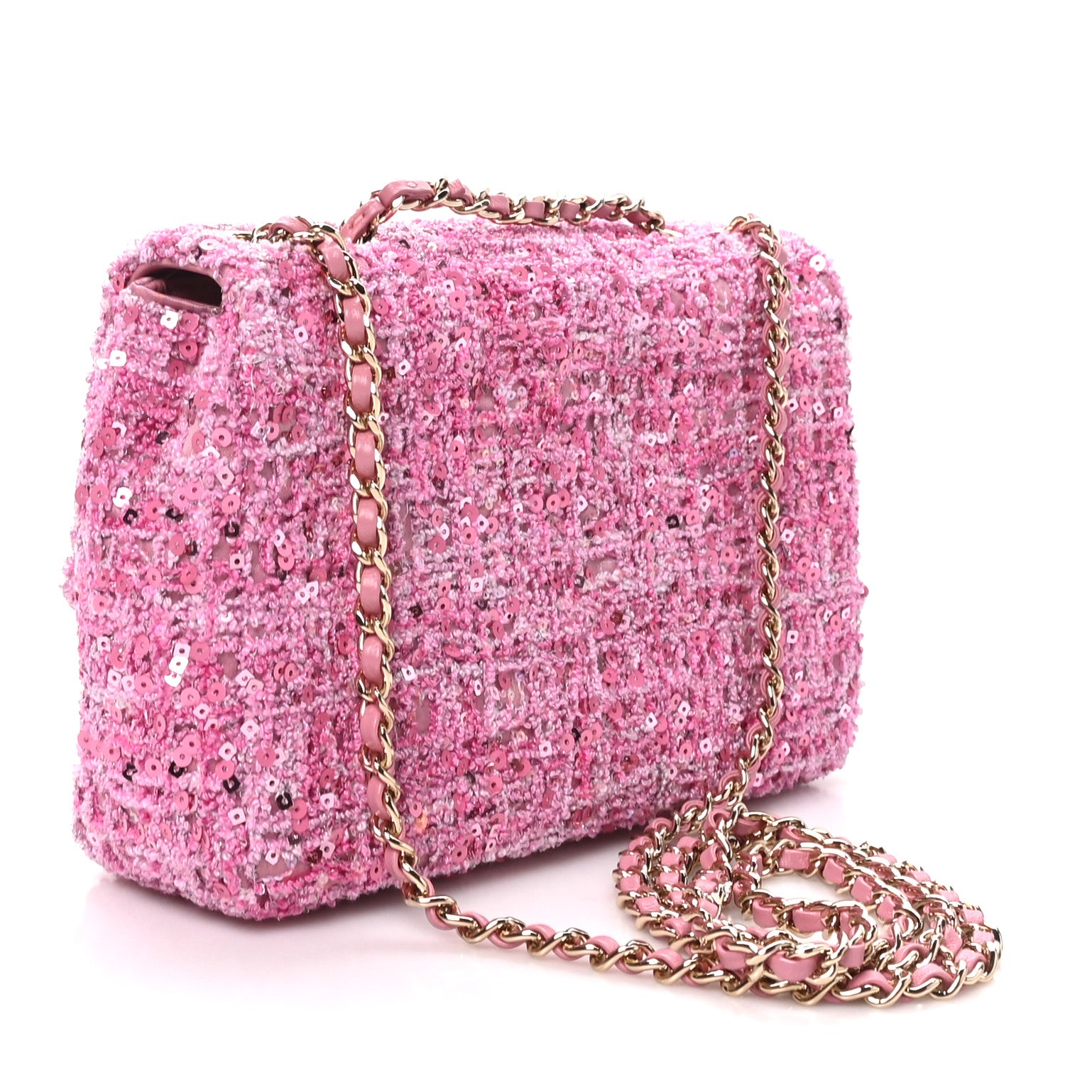 Sequin Small Single Flap Pink Dark Pink — view 3