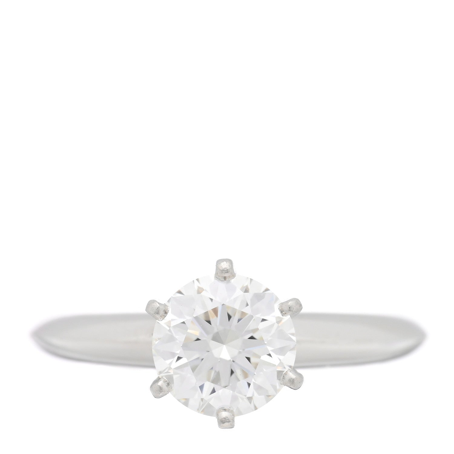 Platinum Diamond 1.35ct Solitaire Engagement Ring 52 6