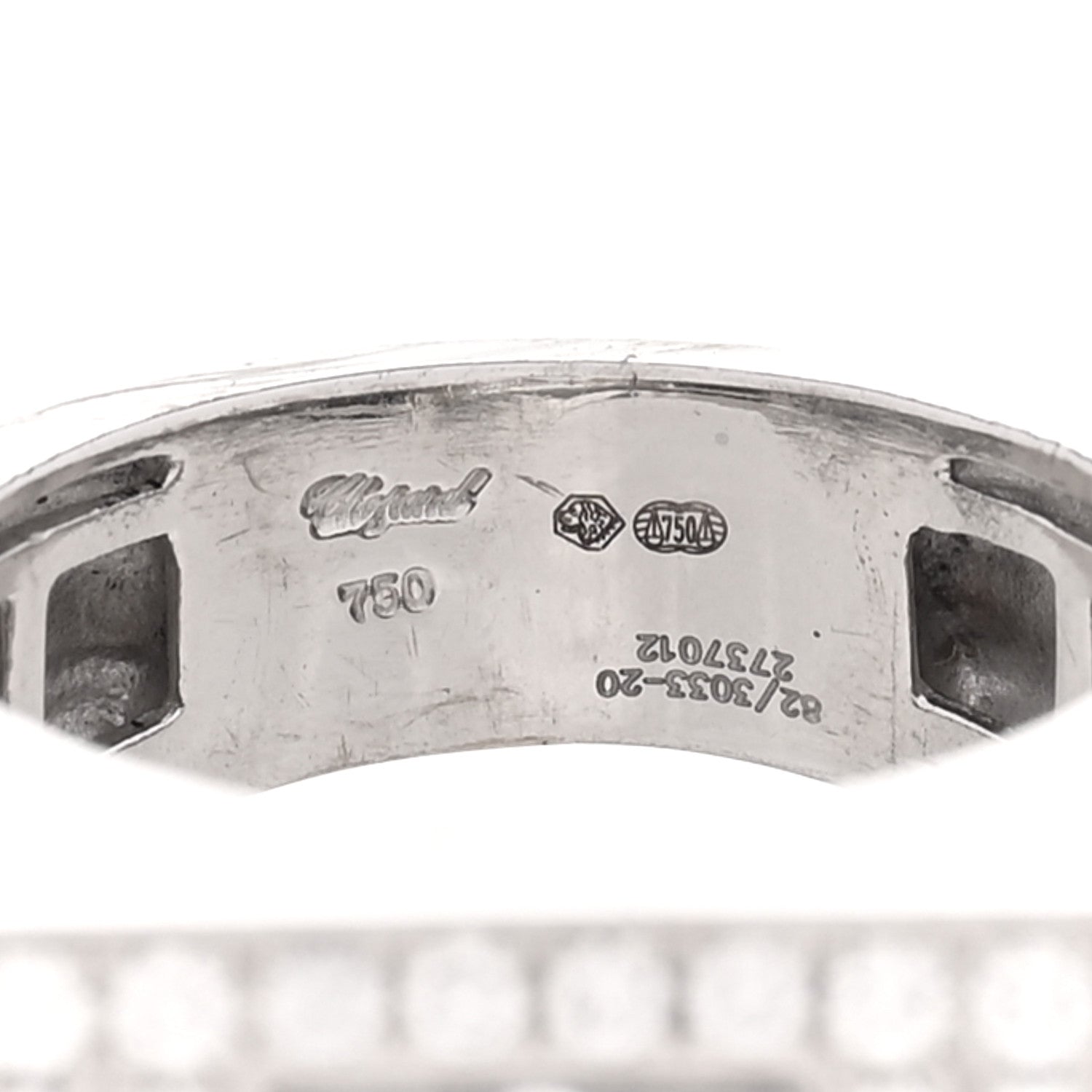 18K White Gold Diamond Happy Diamond Signet Pave Ring 54 7 — view 4