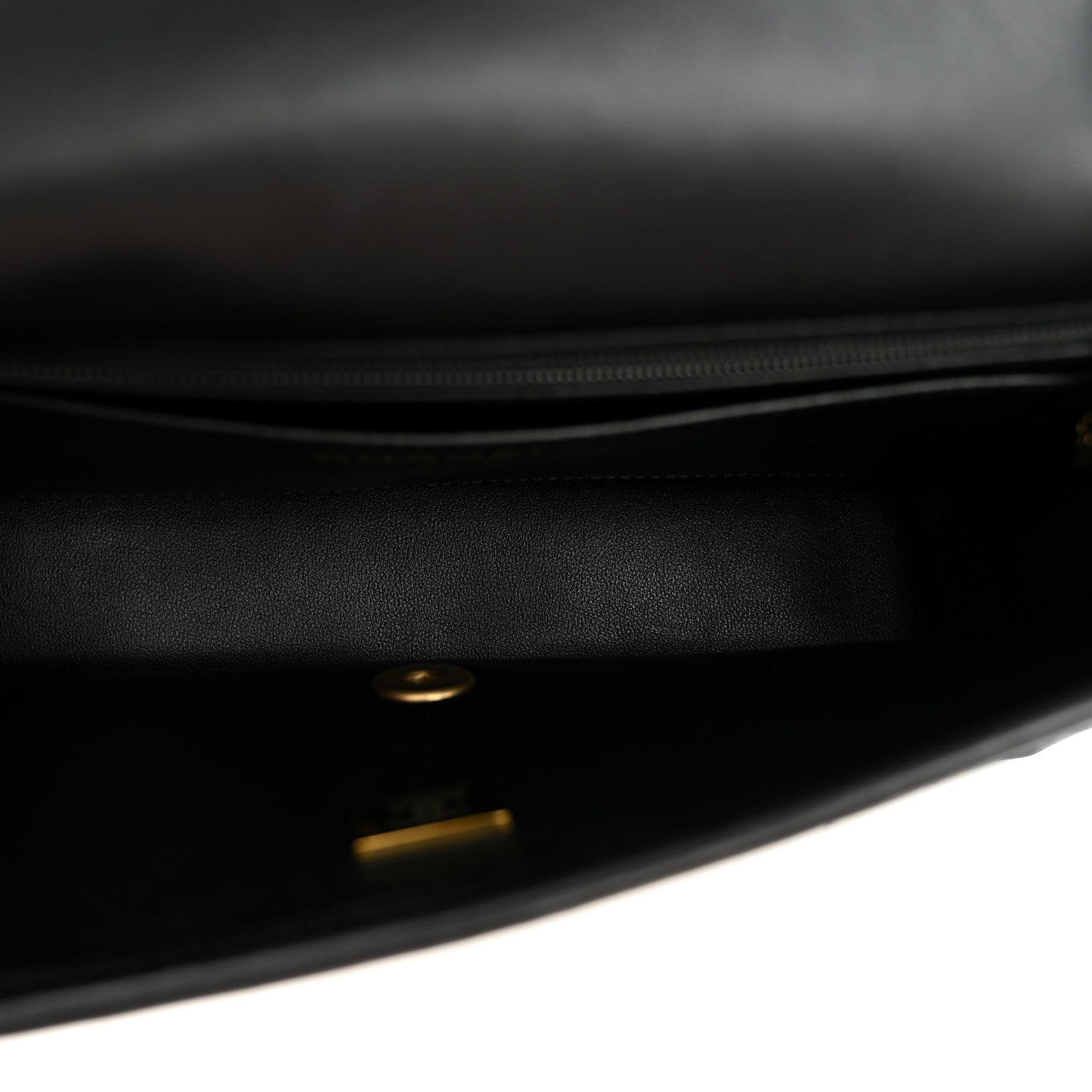 Metallic Lambskin Viscose Woven Flap Silver Black — view 5