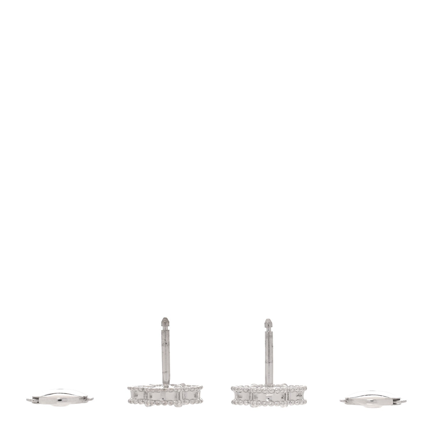 18K White Gold Turquoise Sweet Alhambra Earrings — view 3