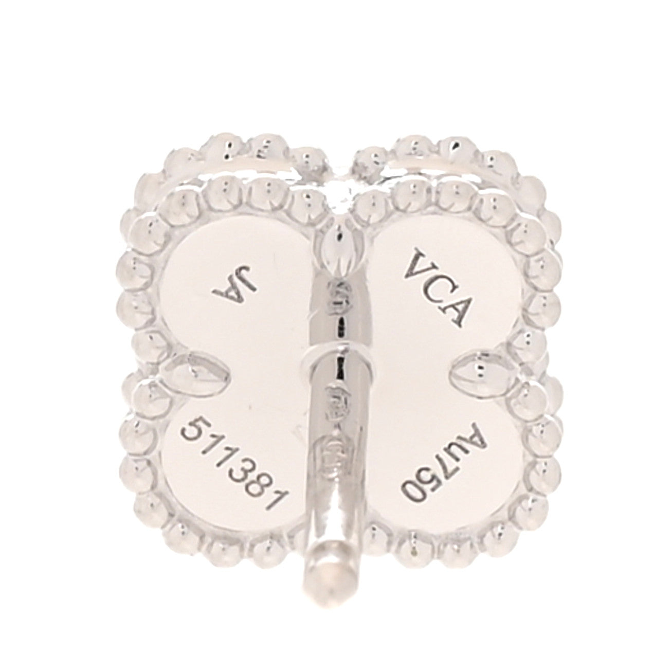 18K White Gold Turquoise Sweet Alhambra Earrings — view 4