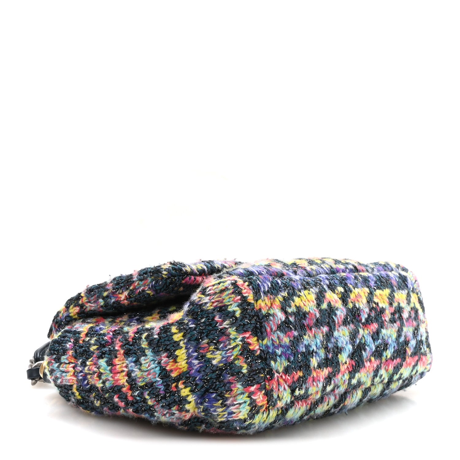 Tweed Quilted Medium Chanel 19 Flap Dark Multicolor — view 3