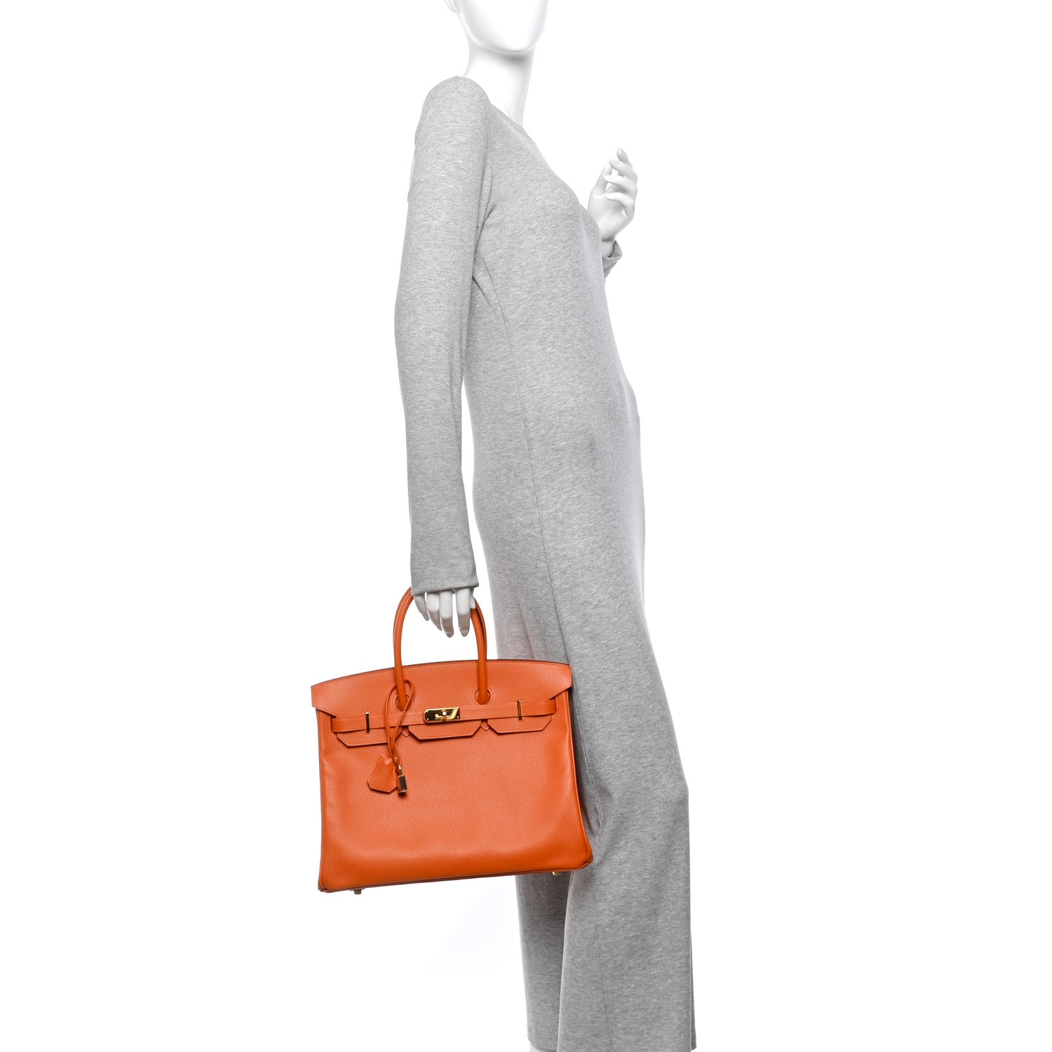 Epsom Birkin 35 Orange — view 2