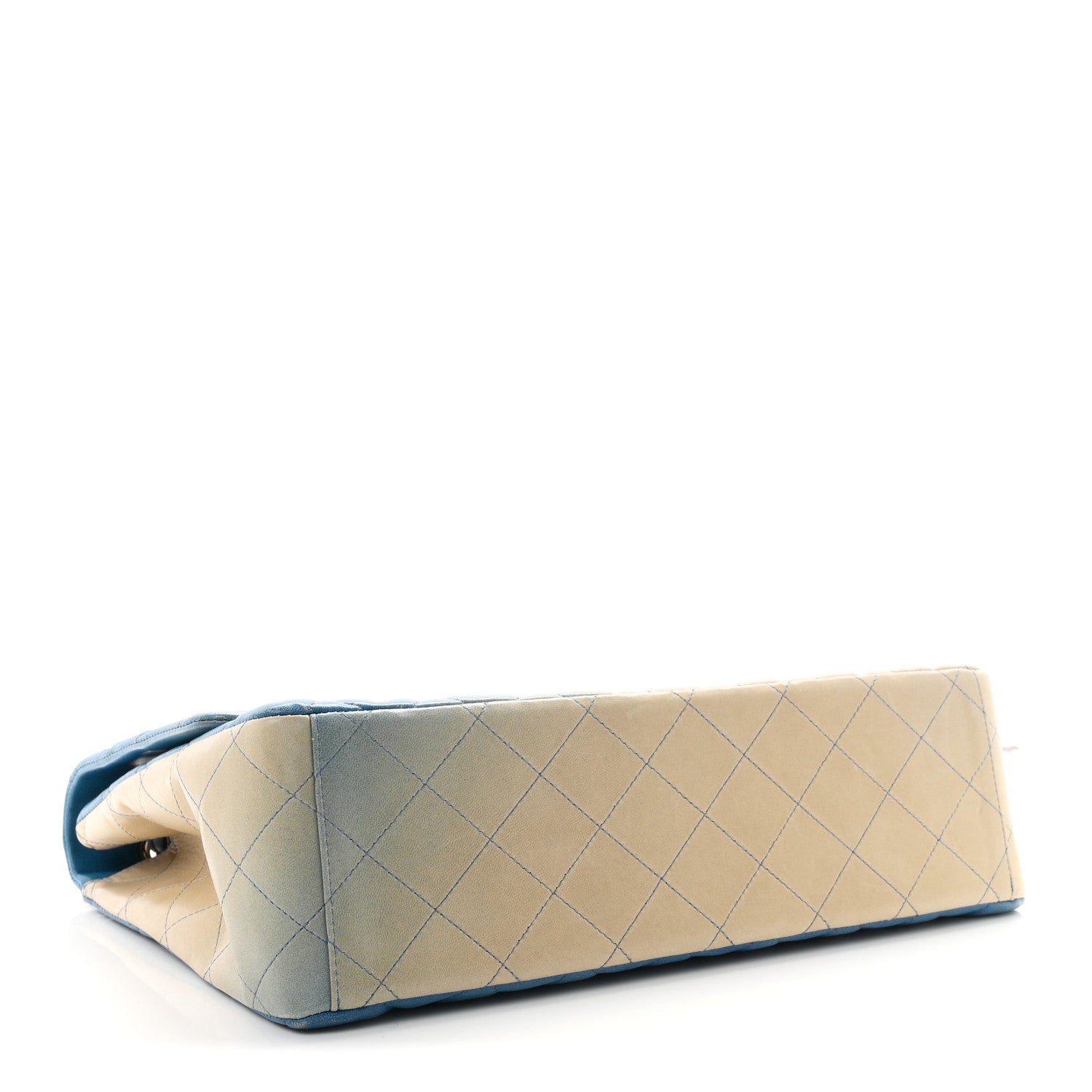 Lambskin Degrade Quilted Maxi Single Flap Light Blue — view 4