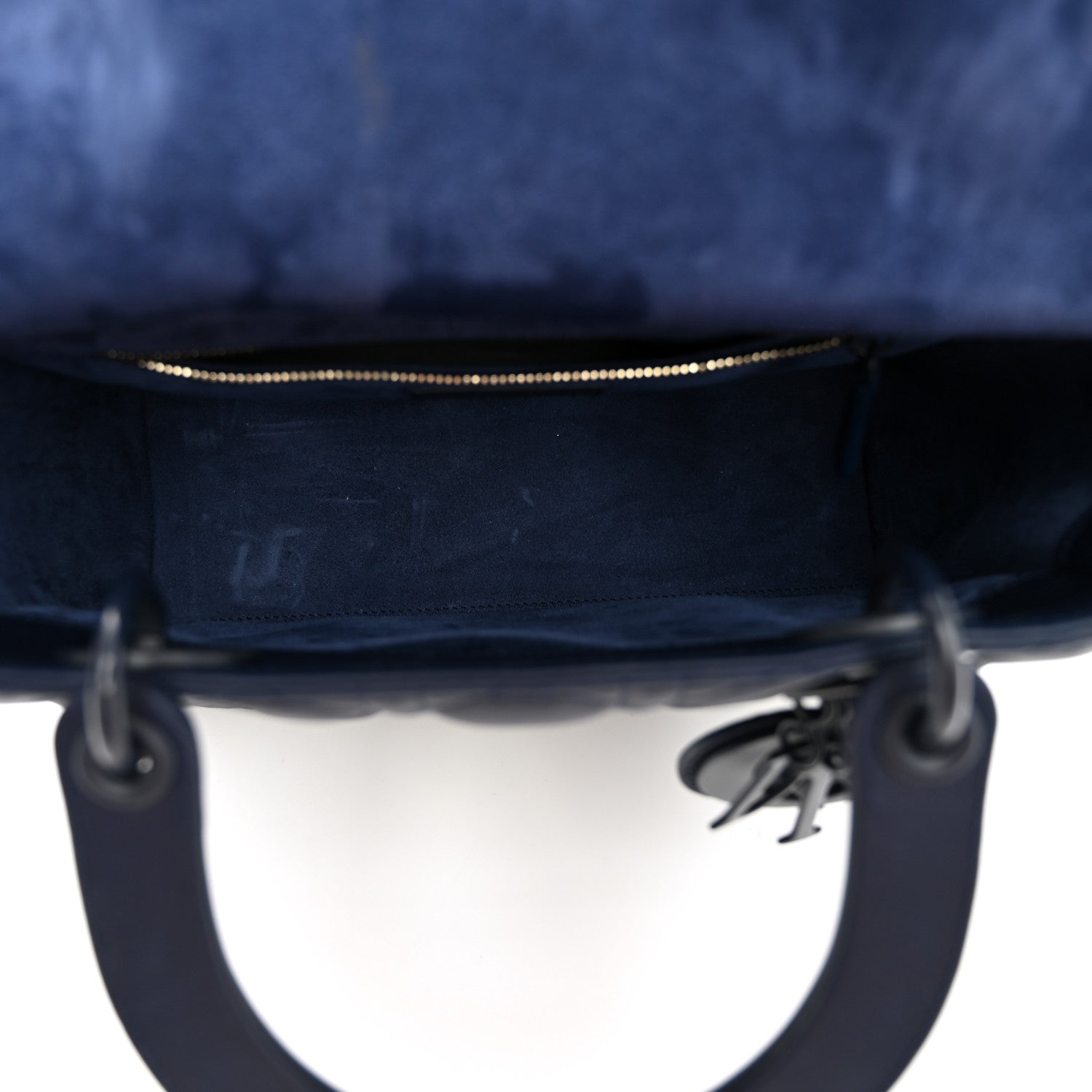 Ultra Matte Calfskin Cannage Medium Lady Dior Blue — view 5
