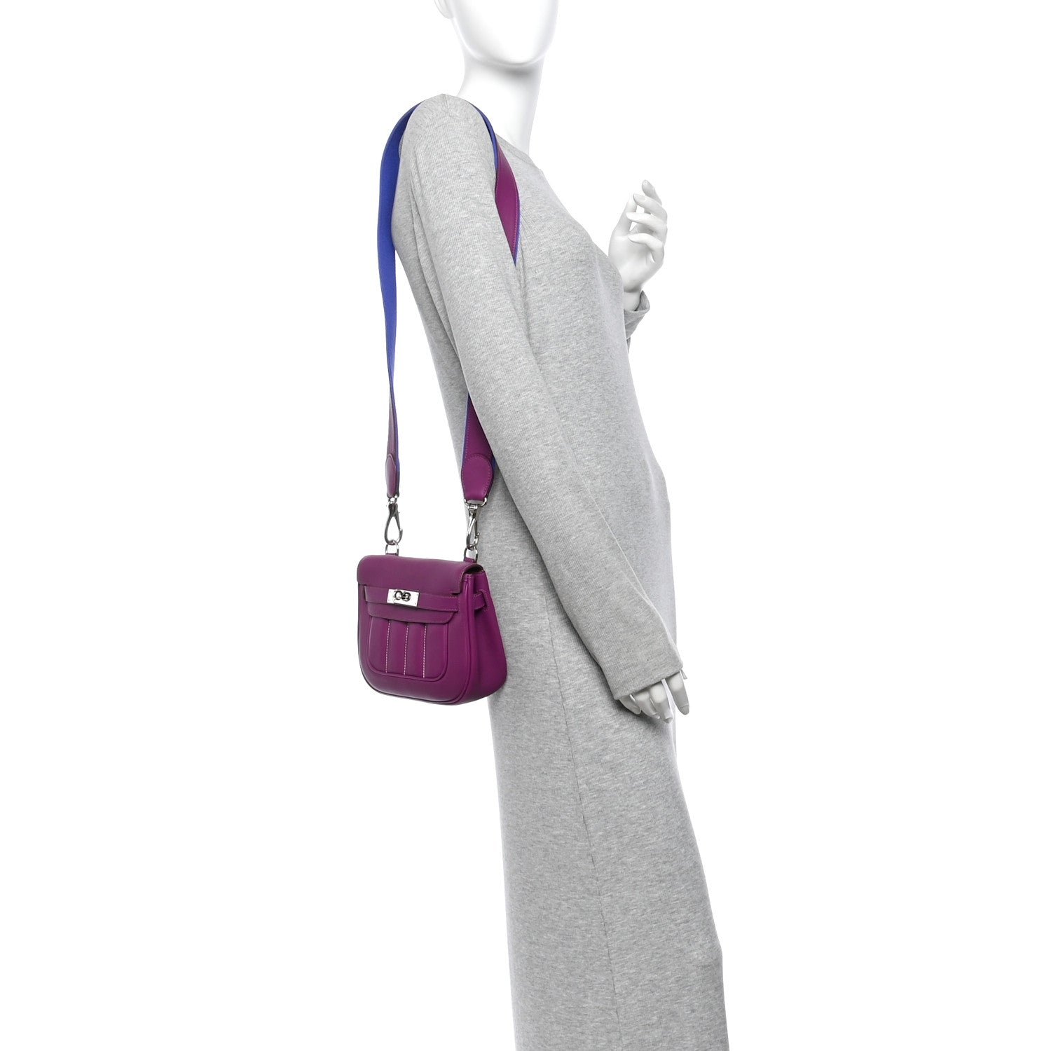 Veau Swift Mini Sac Berline Anemone Bleu Electrique — view 2