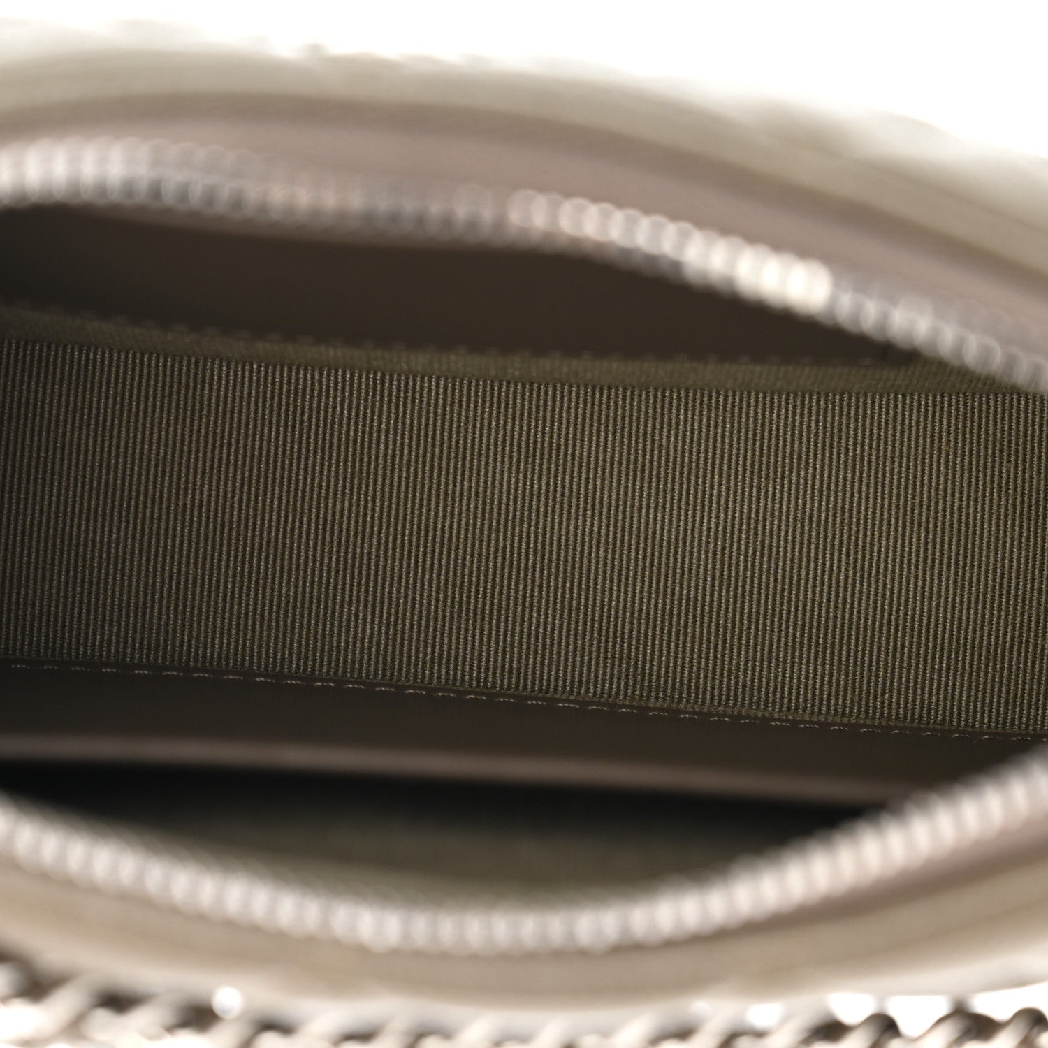 Caviar Quilted Purse With Chain Dark Khaki — view 5