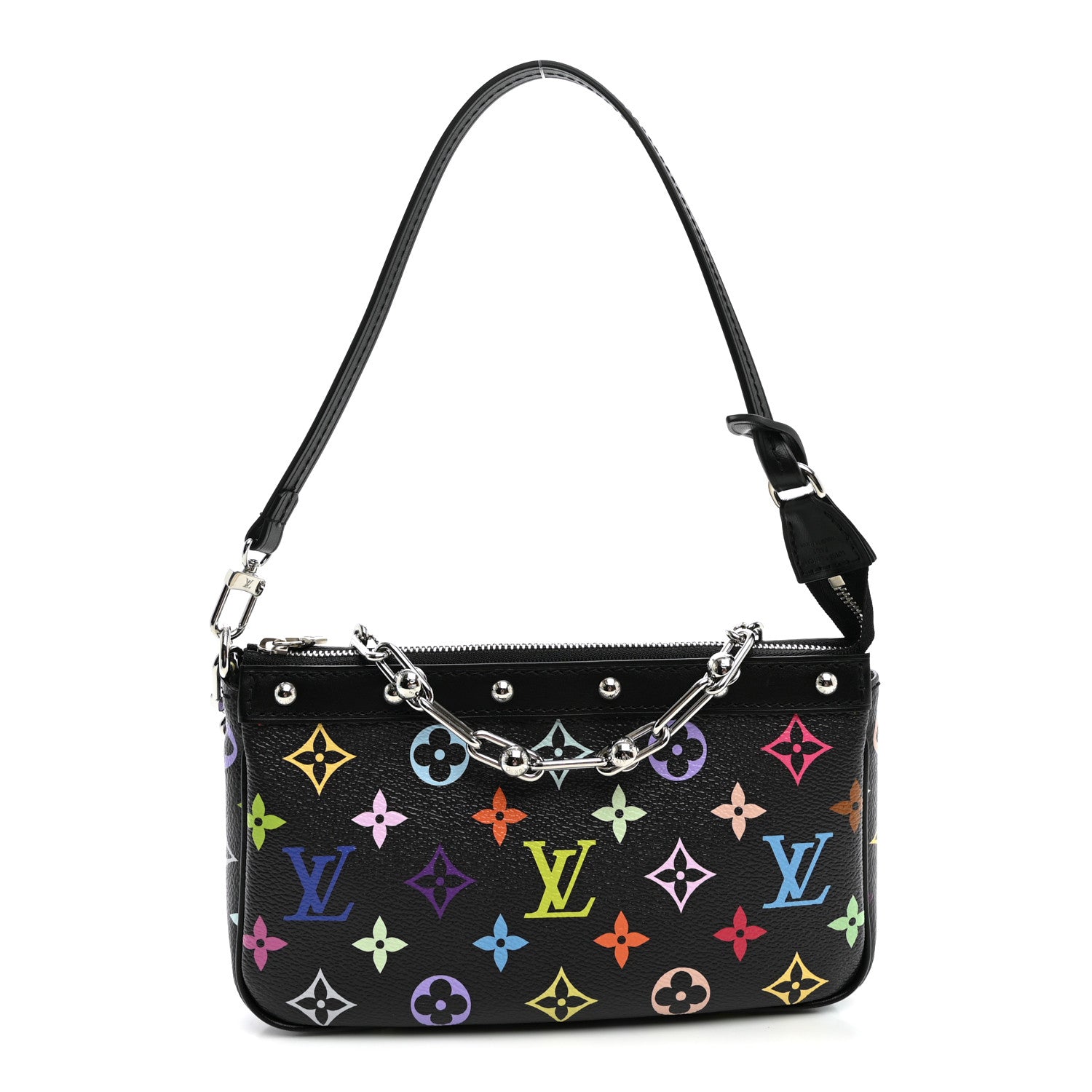 LV X TM Monogram Multicolor Pochette Accessories Black