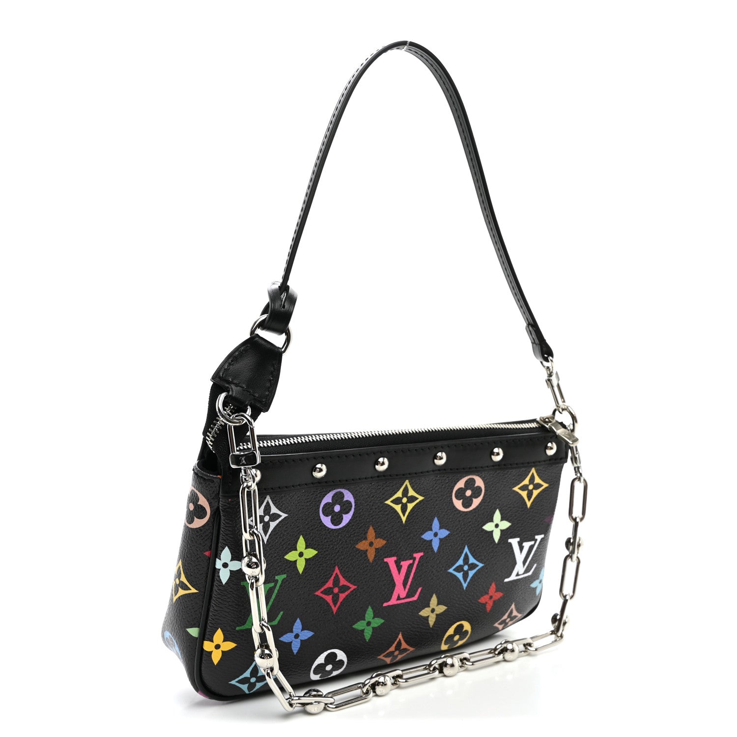 LV X TM Monogram Multicolor Pochette Accessories Black — view 2