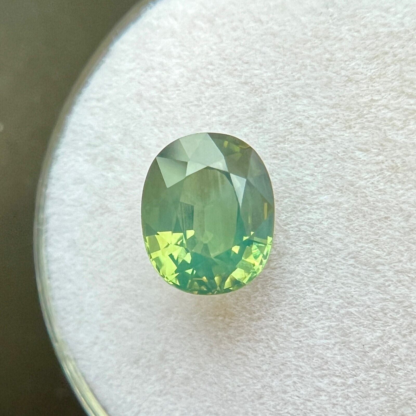 2.10ct GIA CERTIFIED Untreated Sapphire THAI Green Blue Oval Cut Gem 7.8x6.3mm — view 5