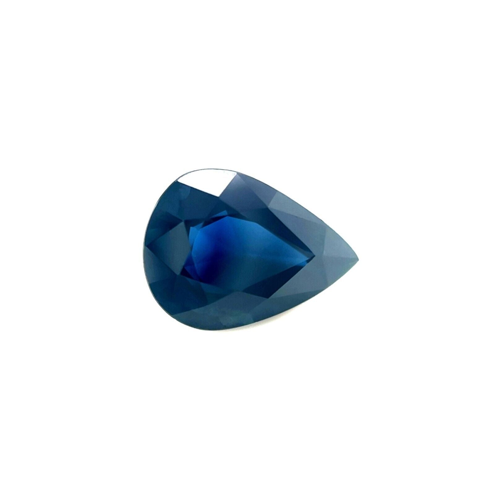 GIA CERTIFIED 1.69ct Deep Blue UNTREATED Sapphire Pear Teardrop Cut Gem 9.3x7mm — view 2