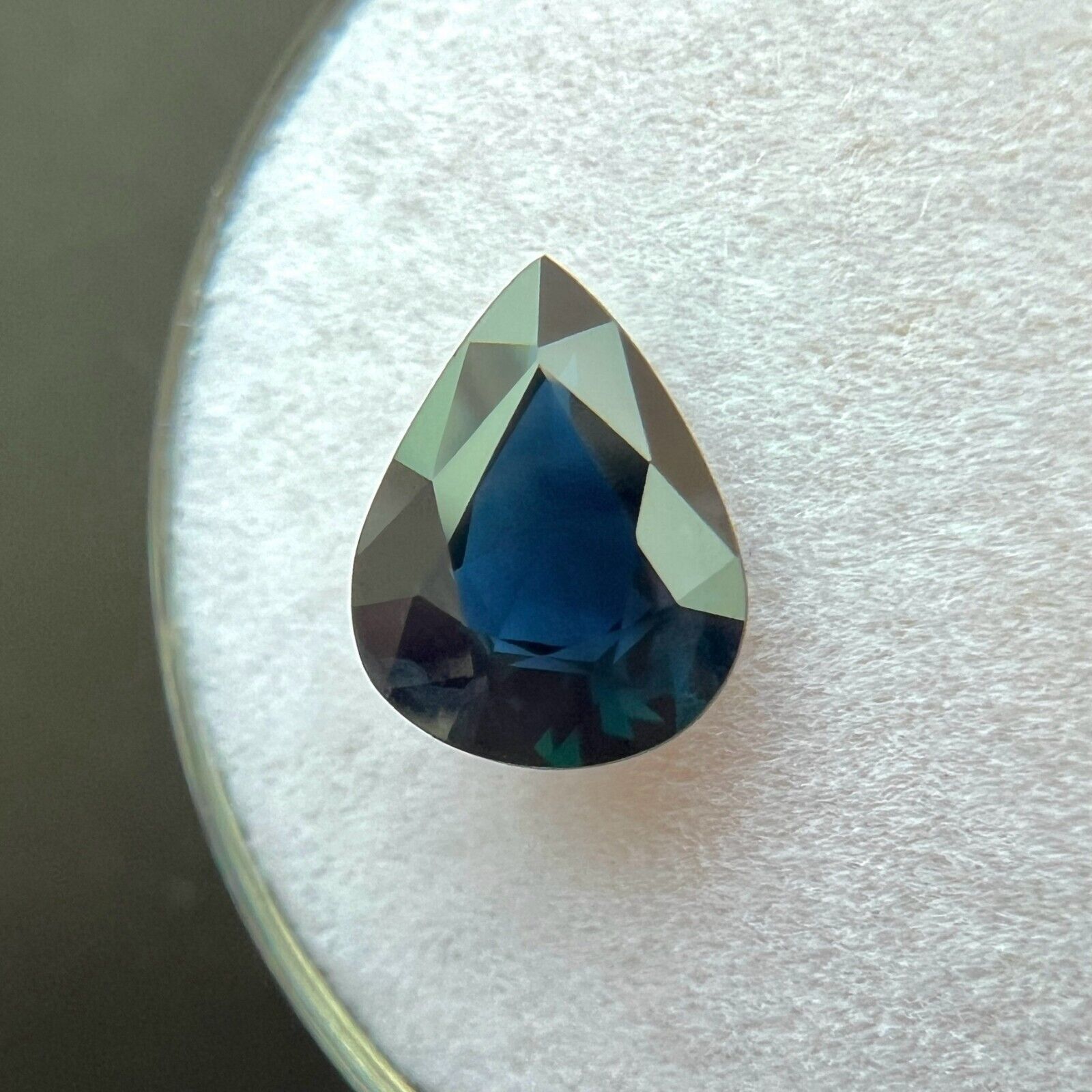 GIA CERTIFIED 1.69ct Deep Blue UNTREATED Sapphire Pear Teardrop Cut Gem 9.3x7mm — view 4
