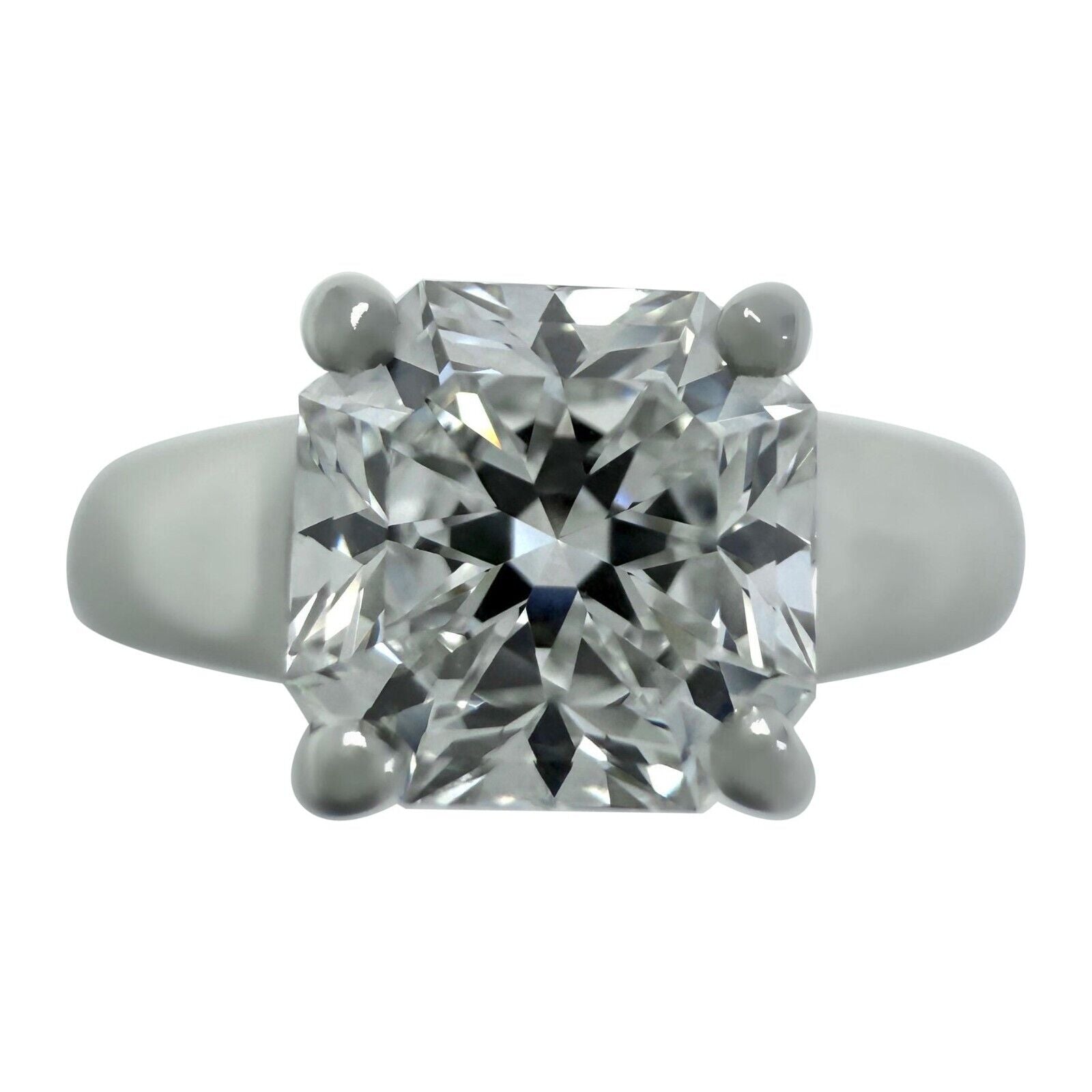 Tiffany & Co. Lucida 1.21ct Square Cut Diamond VVS1 E Platinum Solitaire Ring