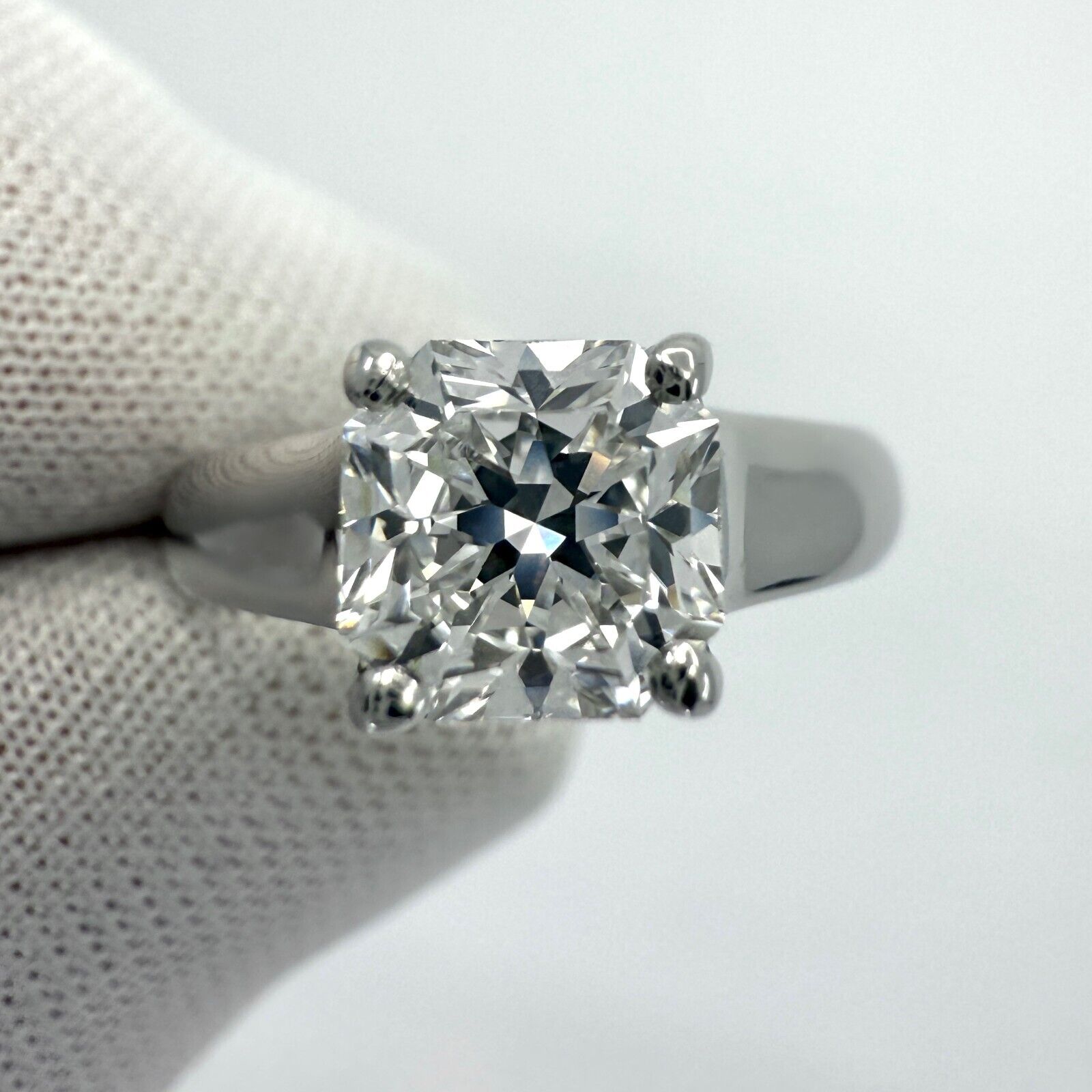 Tiffany & Co. Lucida 1.21ct Square Cut Diamond VVS1 E Platinum Solitaire Ring — view 4