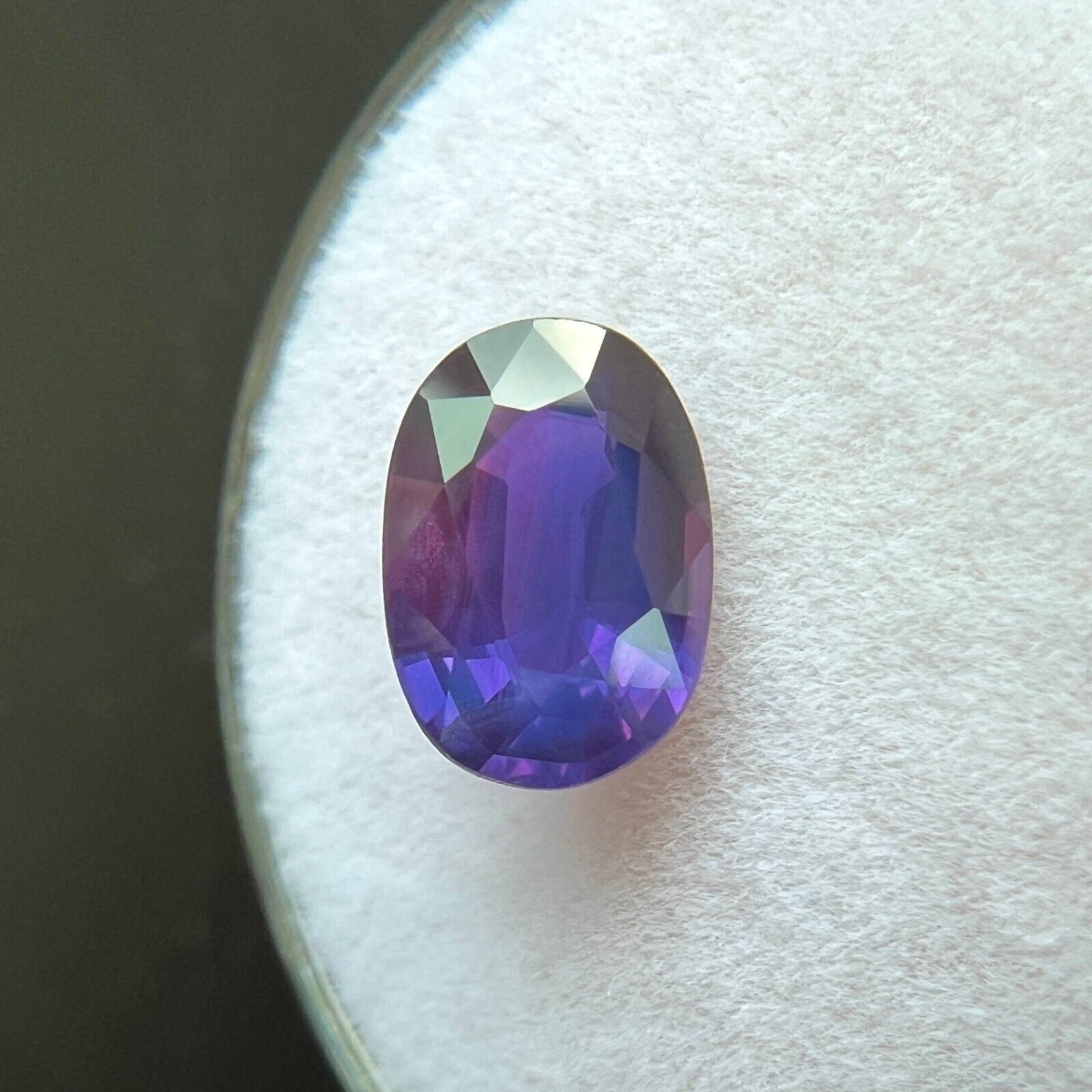 Natural 1.80ct Vivid Pink Purple RARE Sapphire Oval Cut Loose Gemstone 8.8x6.2mm — view 3
