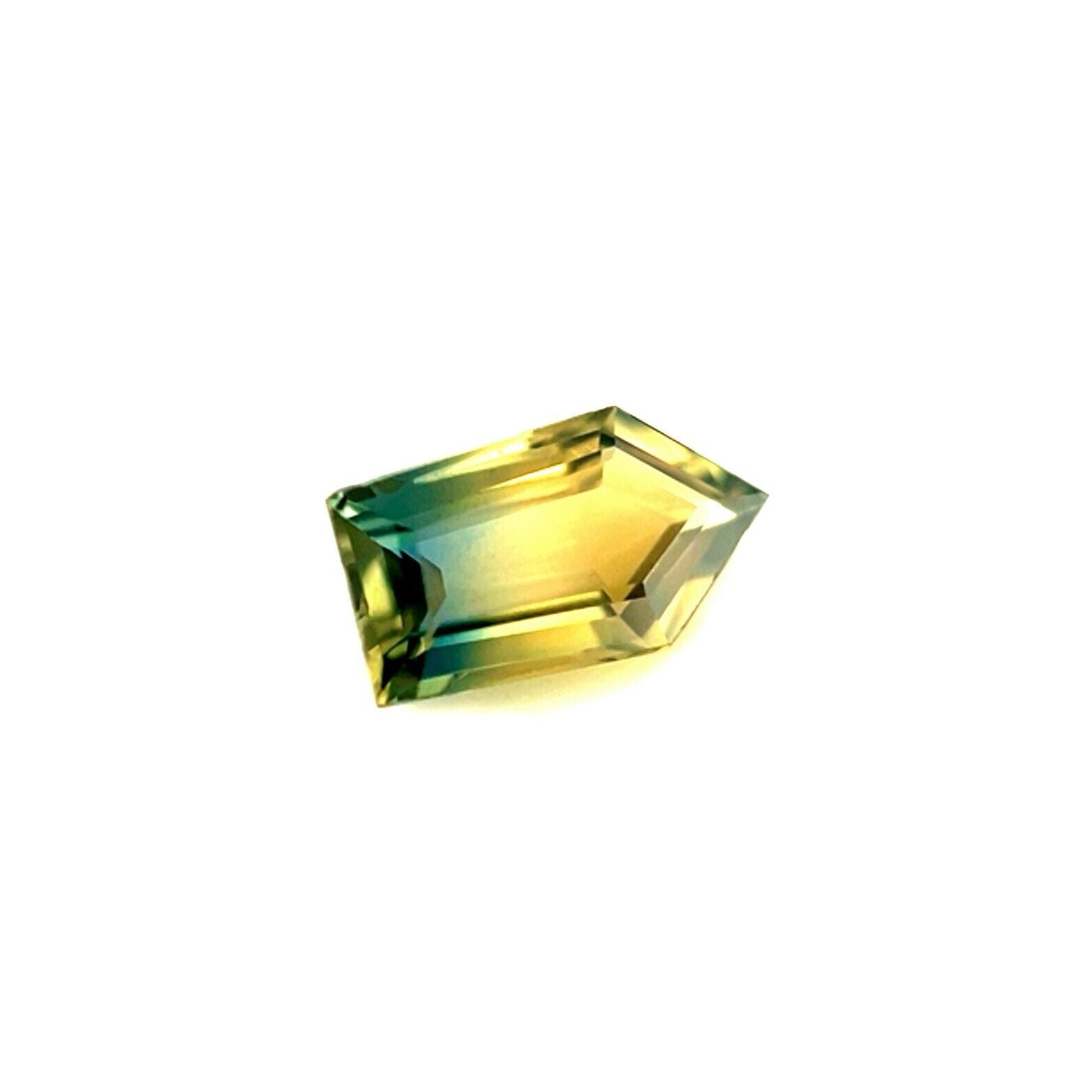 GIA Certified UNIQUE 1.02ct Bi Colour Sapphire Fancy PENTAGON 8.6x4.8mm NO HEAT — view 2