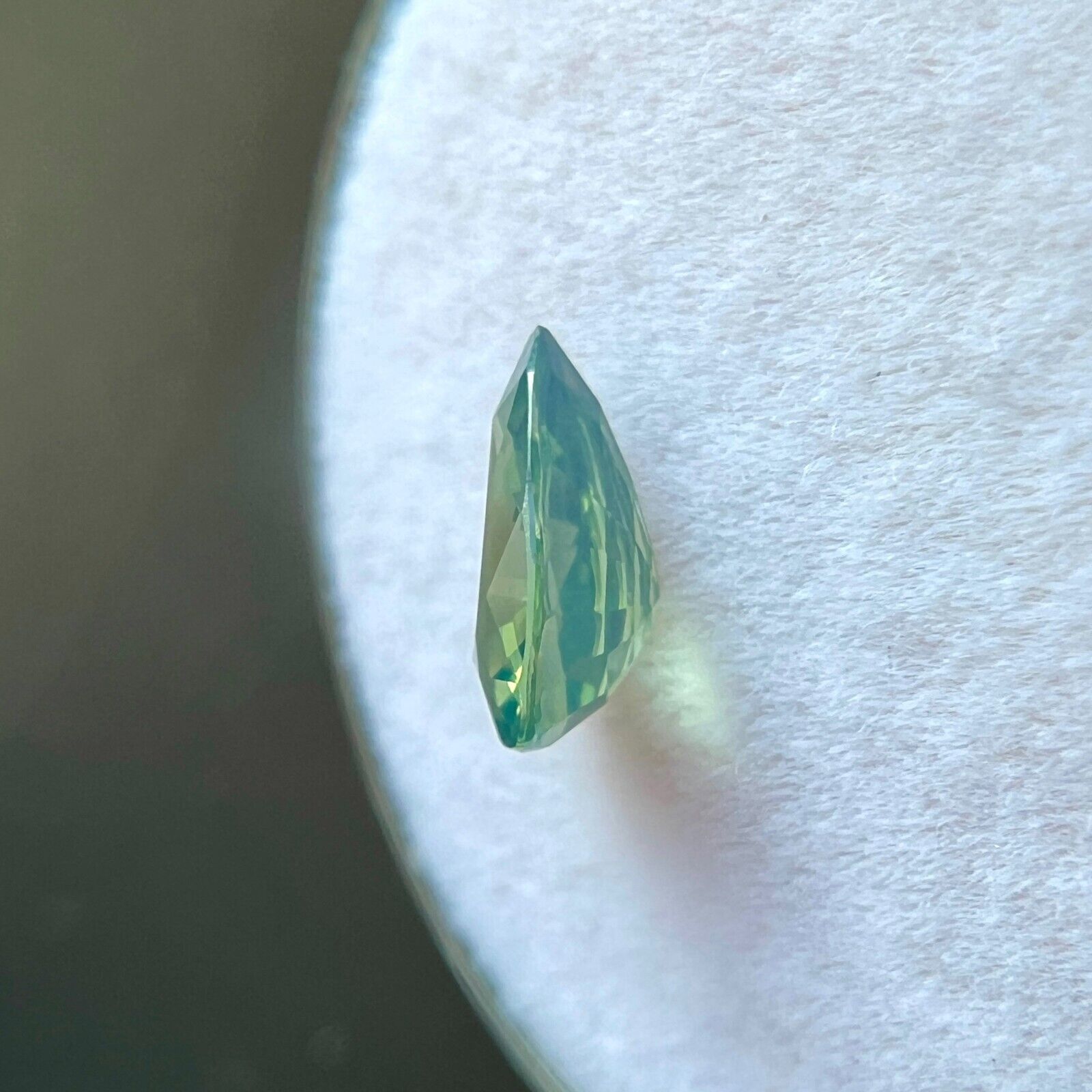NATURAL Untreated Sapphire 1.21ct Greenish Yellow CERTIFIED Pear 7.9x5.7mm VVS — view 3