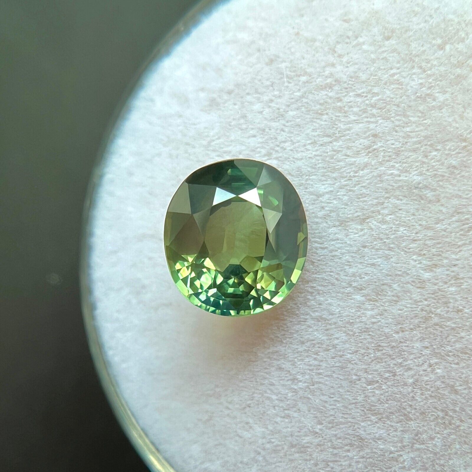 2.01ct Sapphire GIA Certified NATURAL Green NATURAL Oval Cut Untreated 7.4x6.8mm — view 3