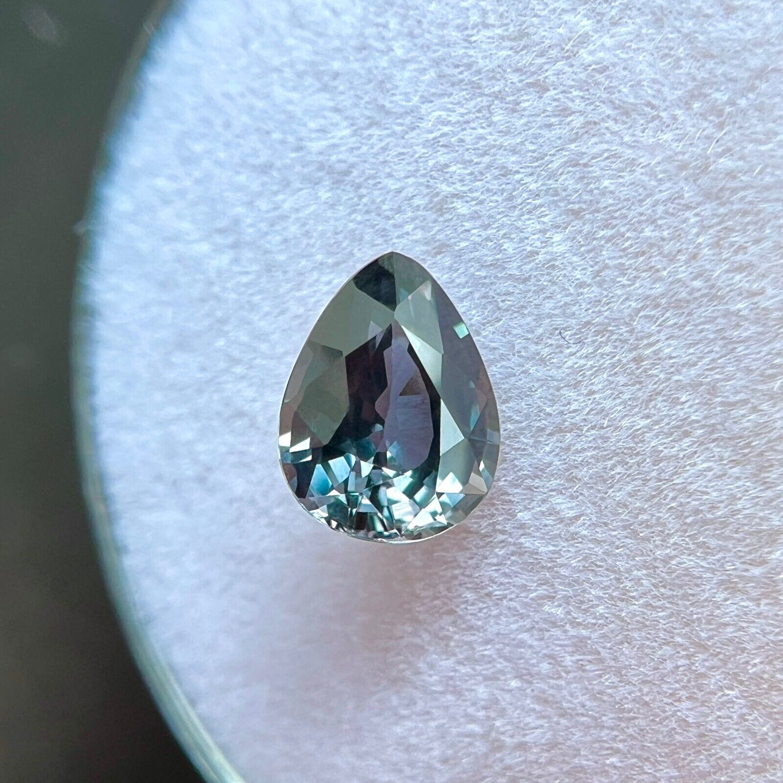 NATURAL 1.05ct DEEP Purple GIA CERTIFIED Untreated Sapphire Pear Cut 6.7x5.2mm — view 3