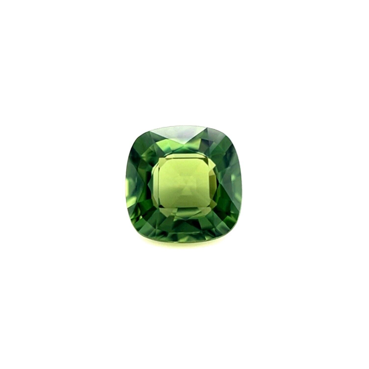 NATURAL 1.24ct GIA Certified Green UNTREATED Sapphire Cushion Cut Gem 6.1x6.1mm — view 2