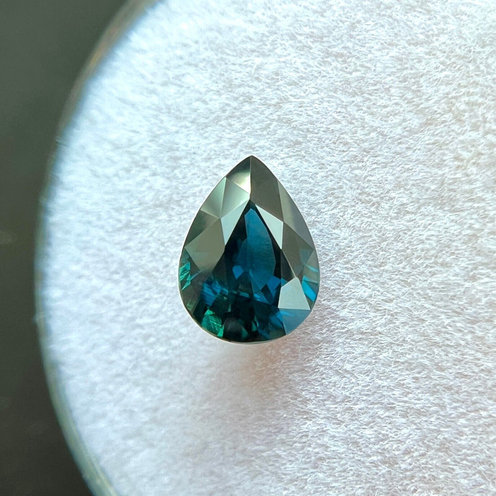 GIA CERTIFIED Natural 1.03ct Deep Blue Untreated Sapphire Pear Cut Gem 7.3x5.3mm — view 4