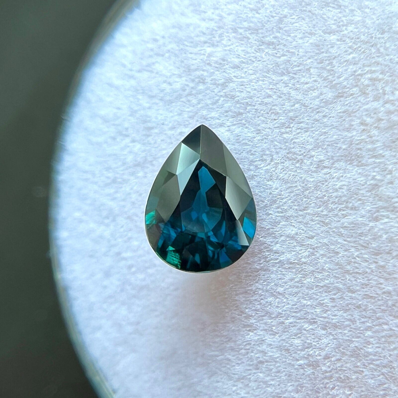 GIA CERTIFIED Natural 1.03ct Deep Blue Untreated Sapphire Pear Cut Gem 7.3x5.3mm — view 5