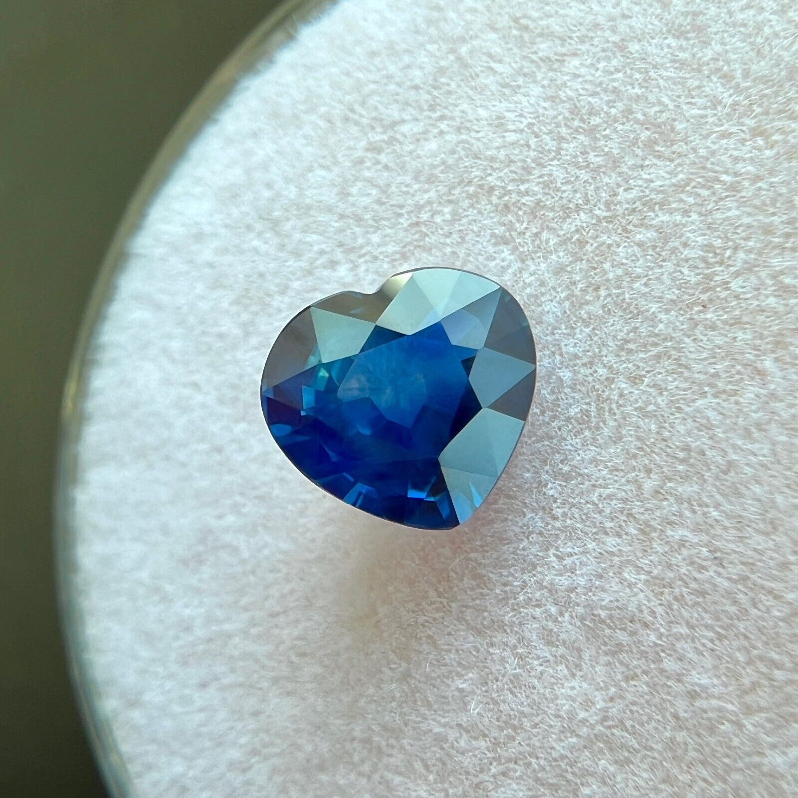 GIA CERTIFIED 1.06ct Sapphire Untreated Heart Cut NATURAL Vivid Blue Gem 6x6.4mm — view 3