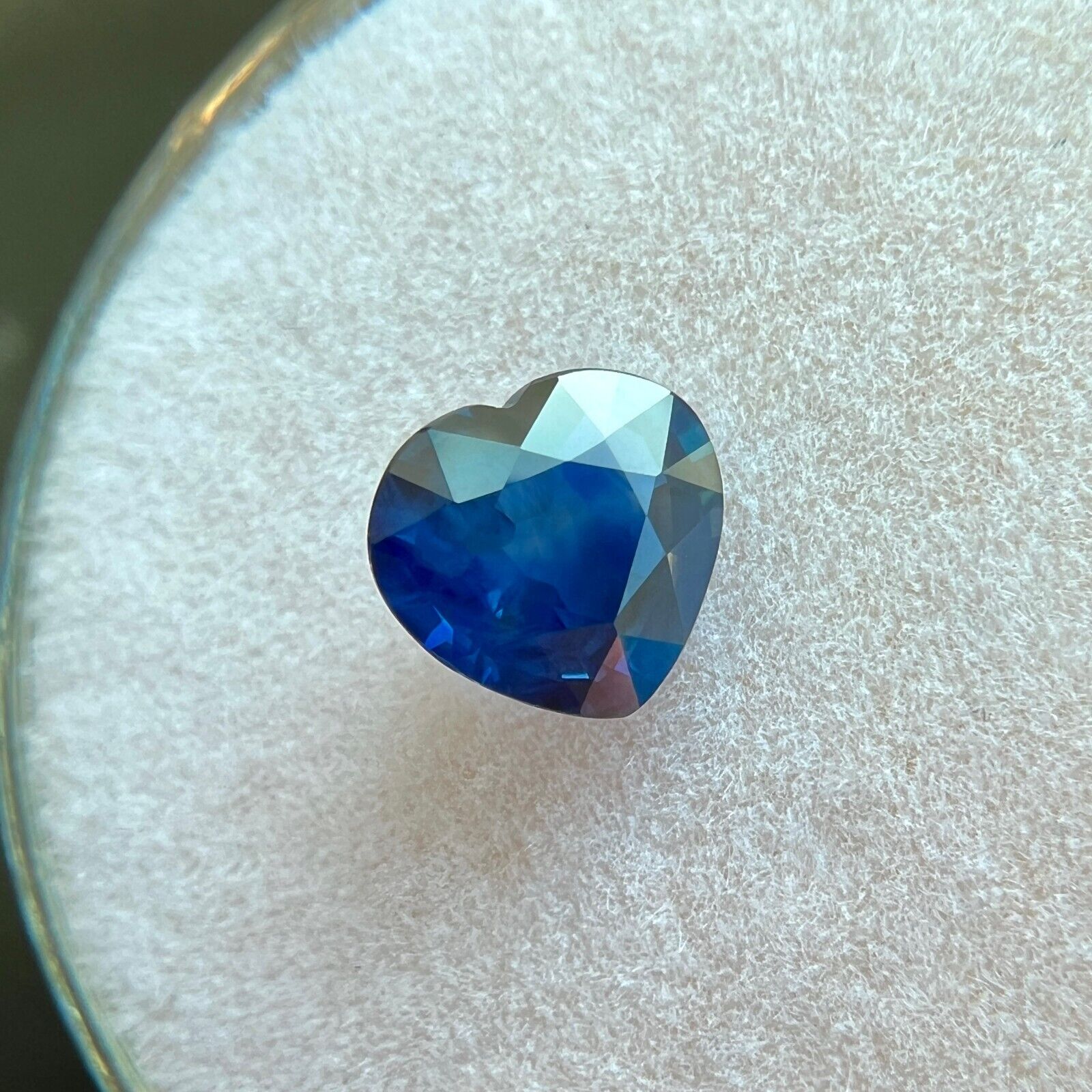 GIA CERTIFIED 1.06ct Sapphire Untreated Heart Cut NATURAL Vivid Blue Gem 6x6.4mm — view 4