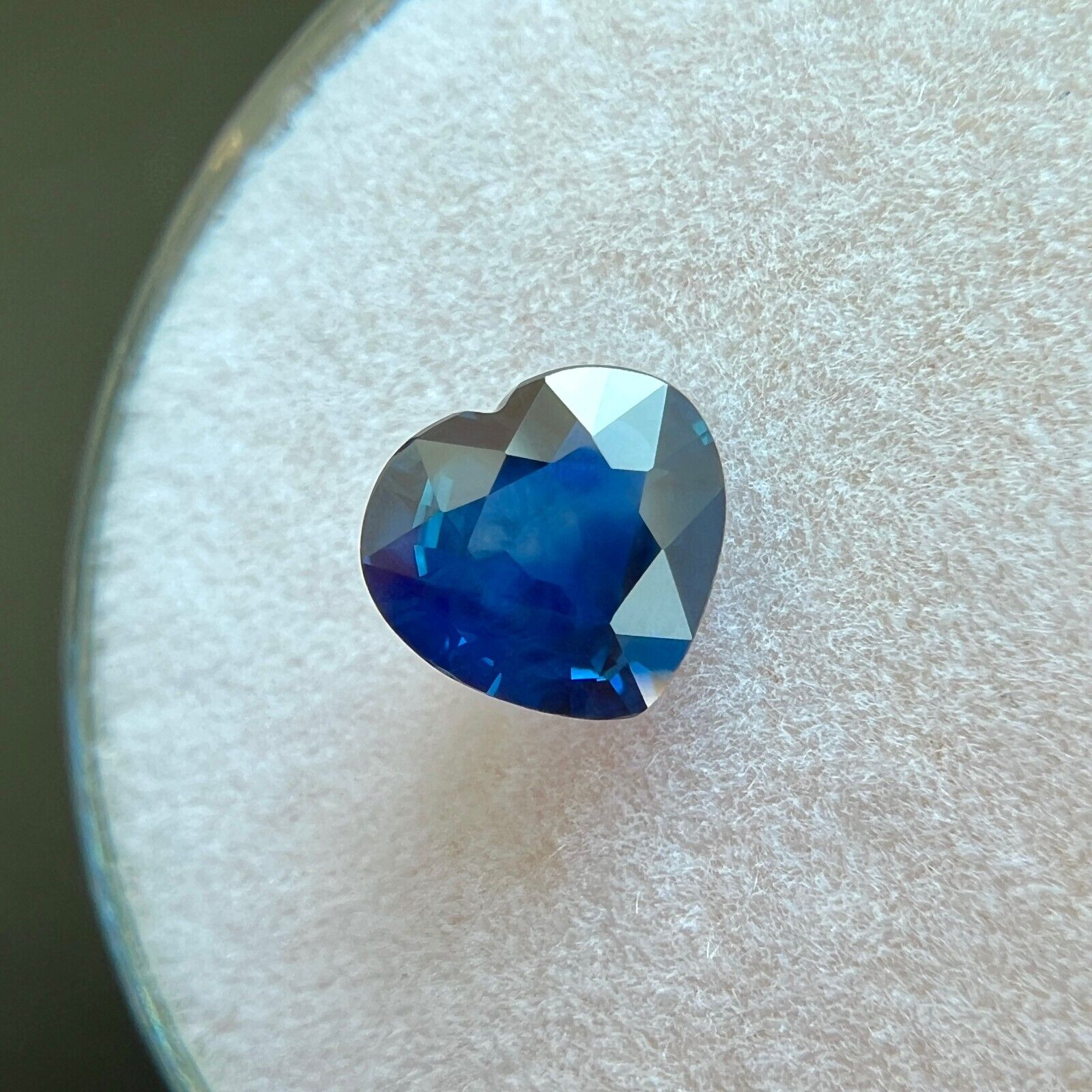 GIA CERTIFIED 1.06ct Sapphire Untreated Heart Cut NATURAL Vivid Blue Gem 6x6.4mm — view 5