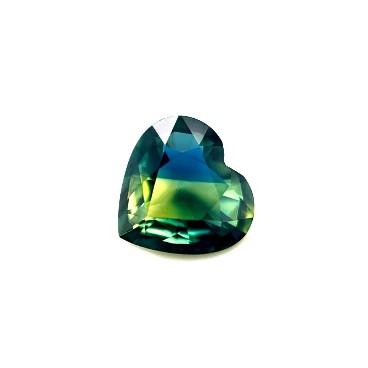 GIA CERTIFIED 1.53ct Bi Colour Australian UNTREATED Sapphire Yellow Blue Heart — view 1