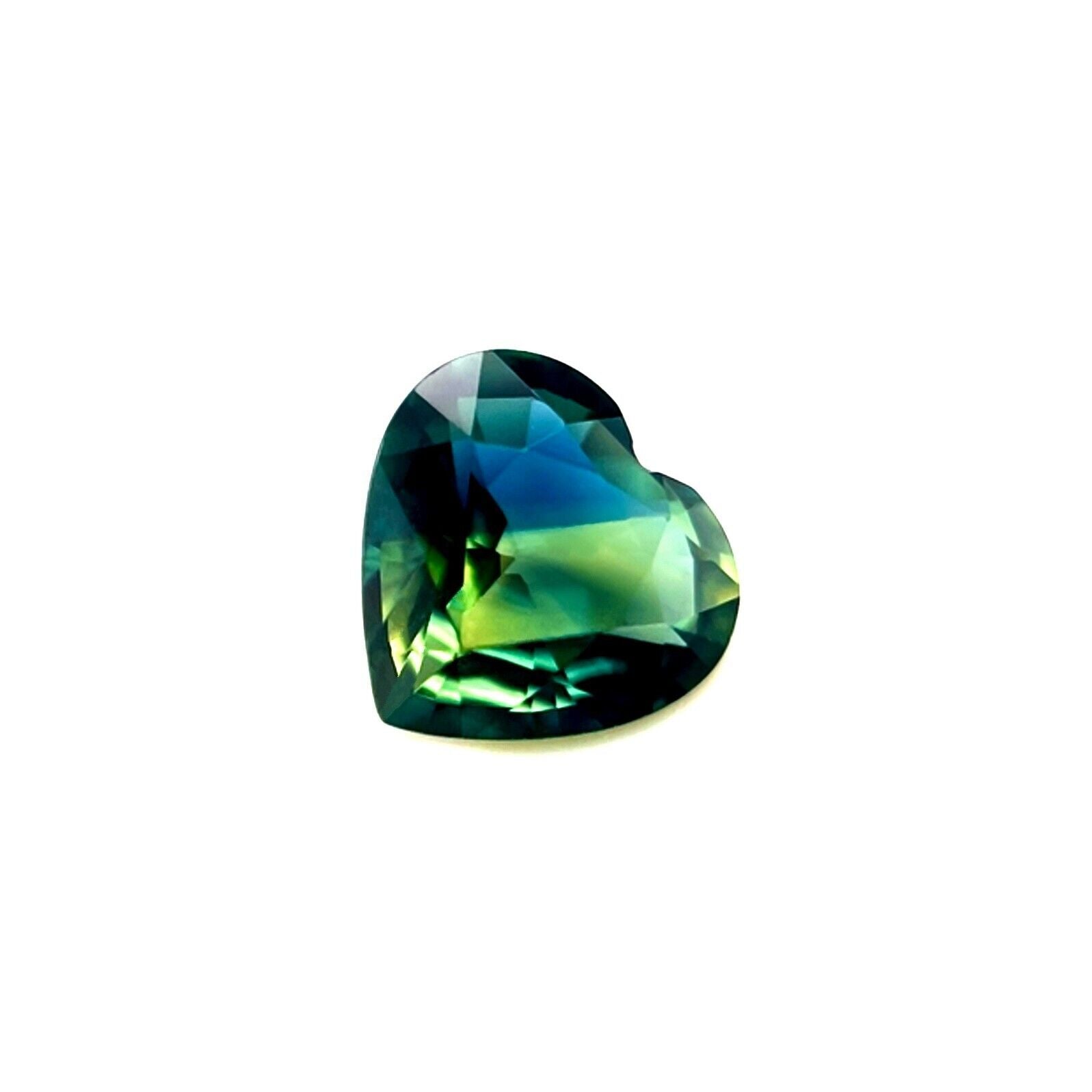 GIA CERTIFIED 1.53ct Bi Colour Australian UNTREATED Sapphire Yellow Blue Heart — view 2