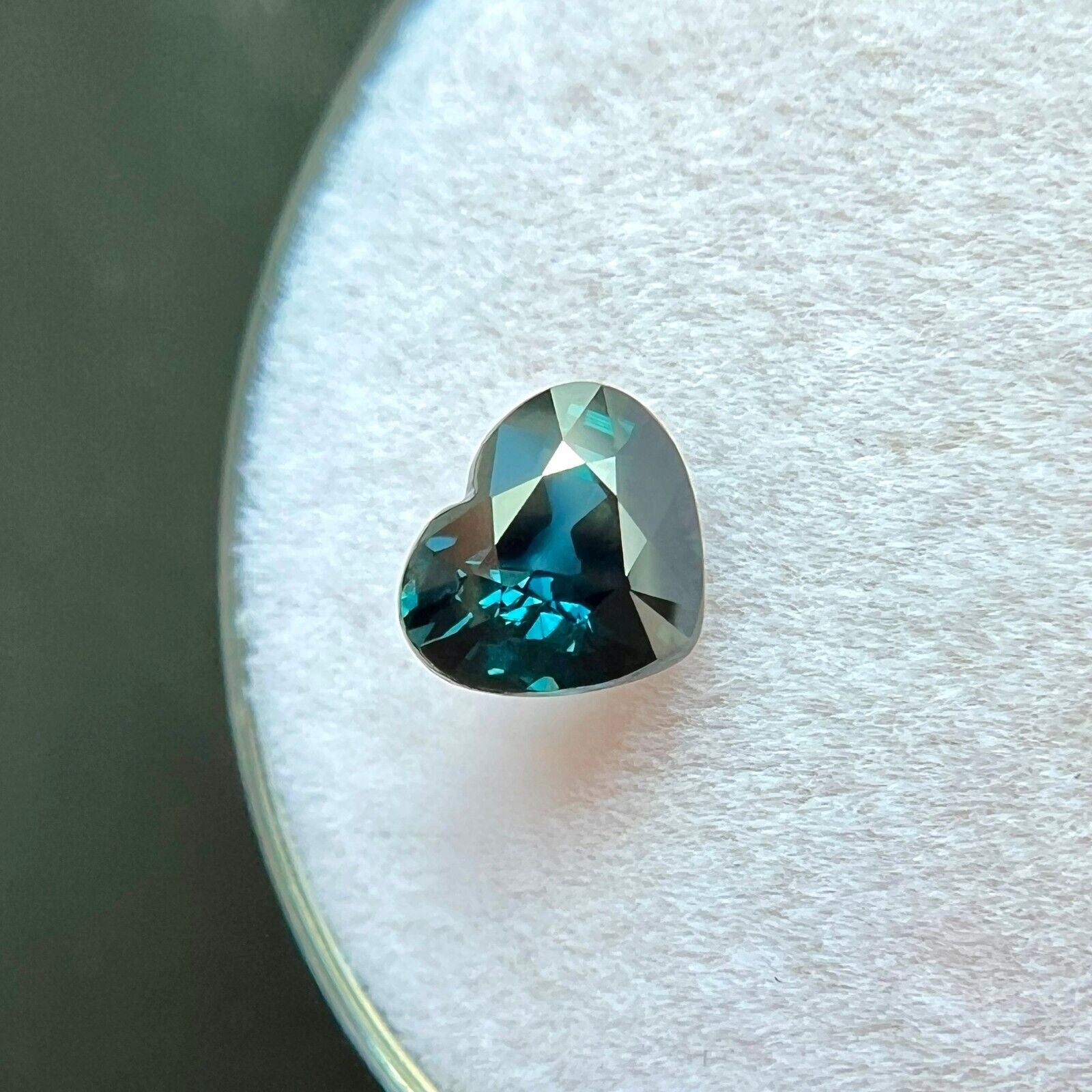 GIA CERTIFIED 1.03ct Deep Blue Sapphire UNTREATED Heart Cut NATURAL 6.2x5.4mm — view 3