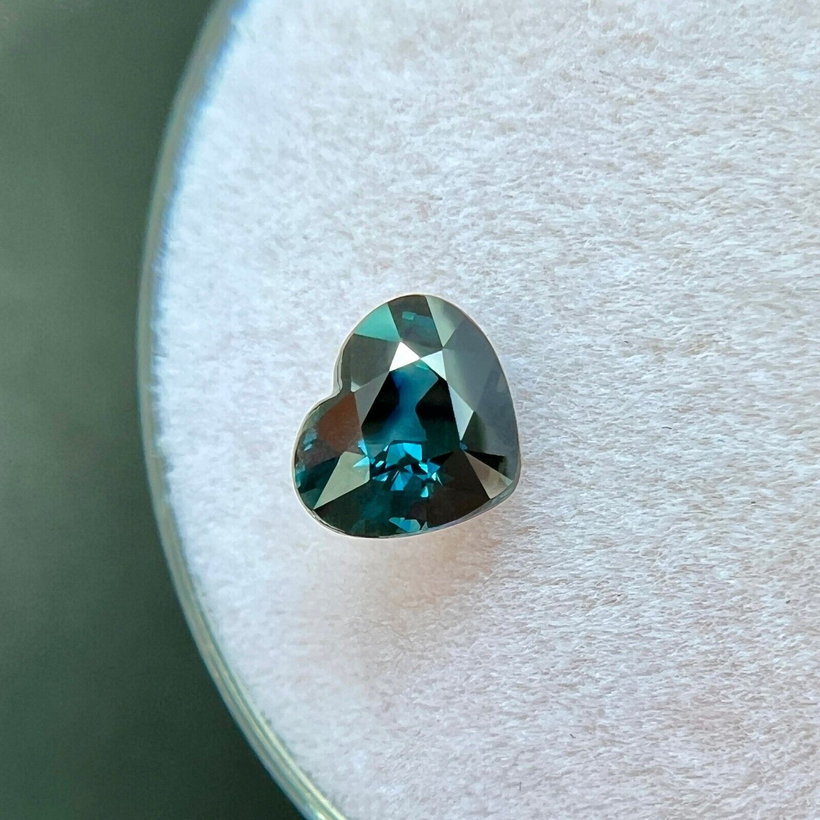GIA CERTIFIED 1.03ct Deep Blue Sapphire UNTREATED Heart Cut NATURAL 6.2x5.4mm — view 4