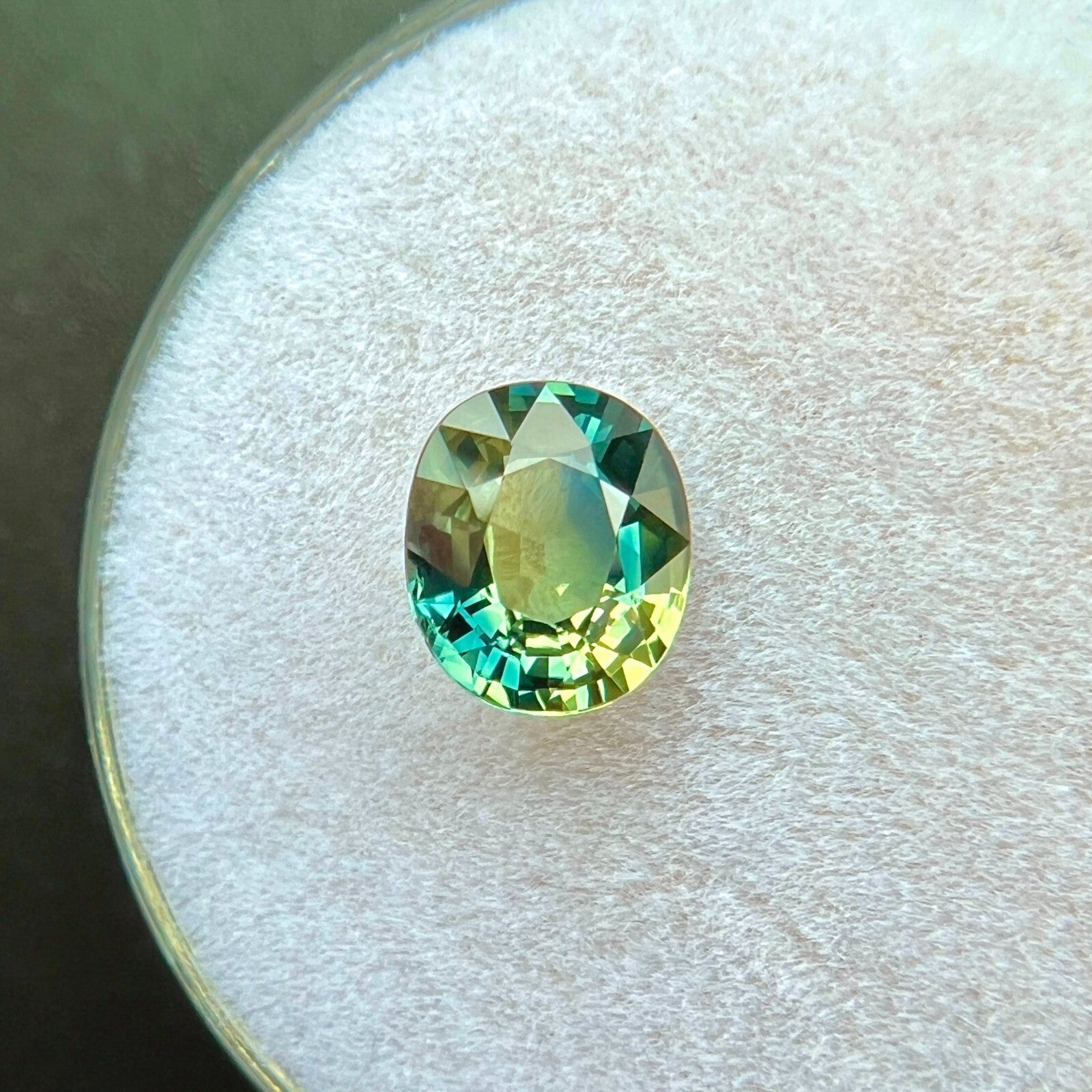 1.23ct Bi Colour Sapphire GRA CERTIFIED Oval Cut Yellow Blue Loose Gem 6.9x5.8mm — view 5