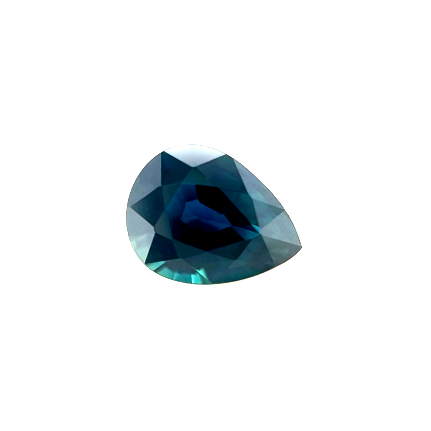 1.06ct GIA CERTIFIED Untreated DEEP Blue Sapphire Blue Pear Teardrop 7.2x5.4mm — view 1