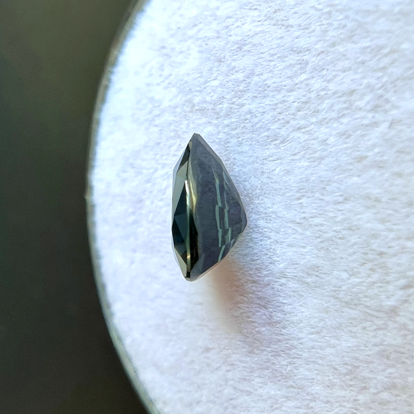 1.06ct GIA CERTIFIED Untreated DEEP Blue Sapphire Blue Pear Teardrop 7.2x5.4mm — view 5