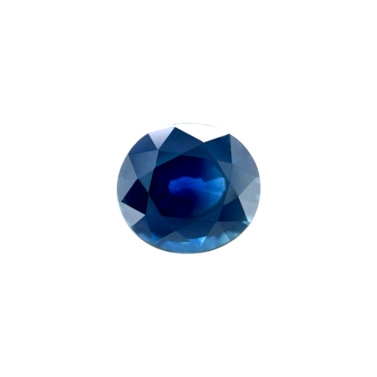 Fine 1.97ct NATURAL Deep Blue Sapphire Oval Cut RARE 7.5x6.8mm Loose Gemstone VS — view 1