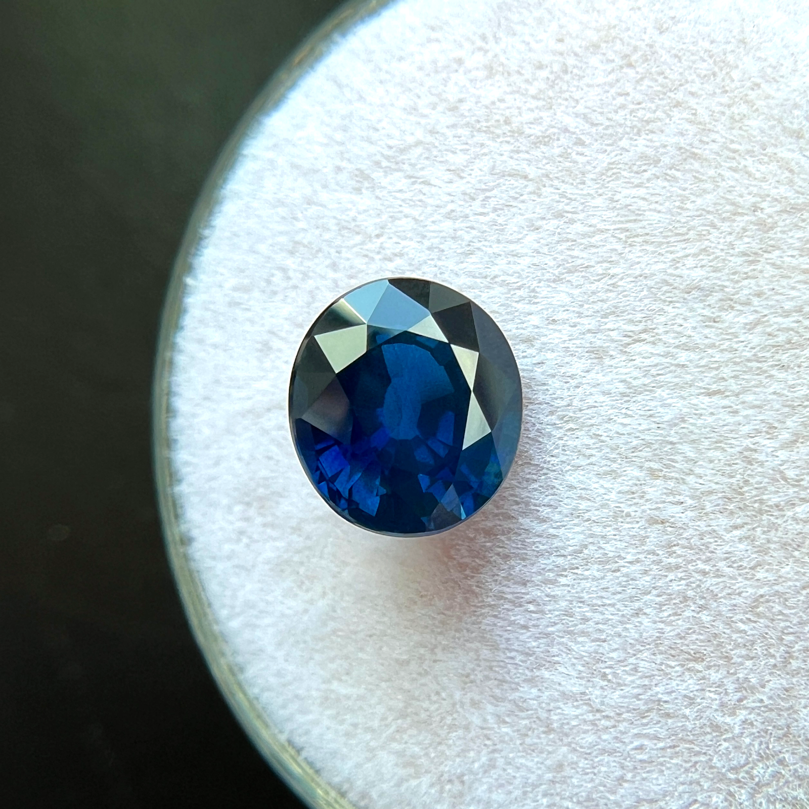 Fine 1.97ct NATURAL Deep Blue Sapphire Oval Cut RARE 7.5x6.8mm Loose Gemstone VS — view 2